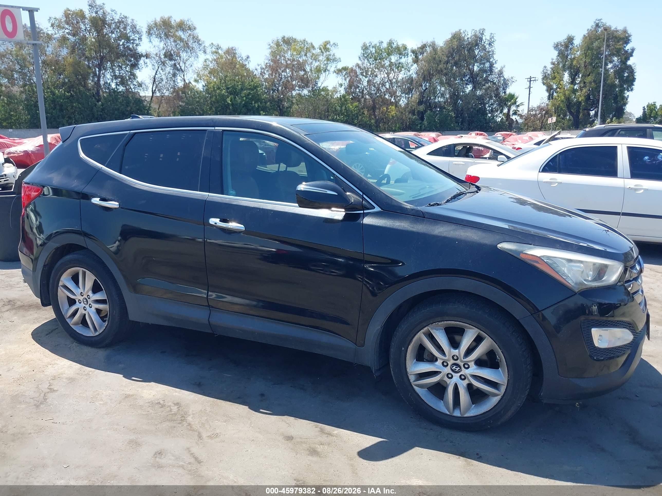 2013 Hyundai Santa Fe Sport 2.0t Black vin: 5XYZW3LA0DG046004