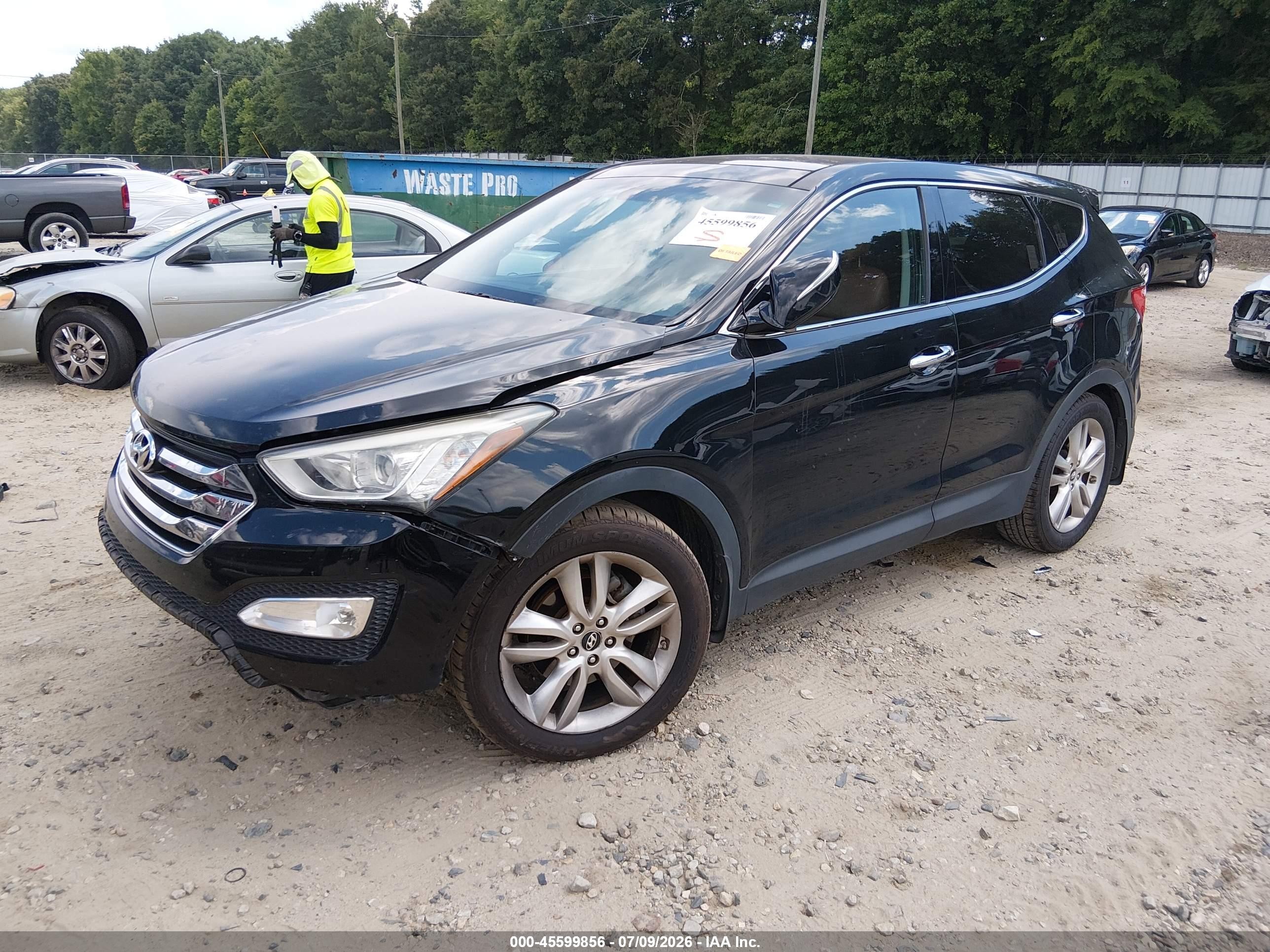 2013 Hyundai Santa Fe Sport 2.0t Black vin: 5XYZW3LA0DG064616