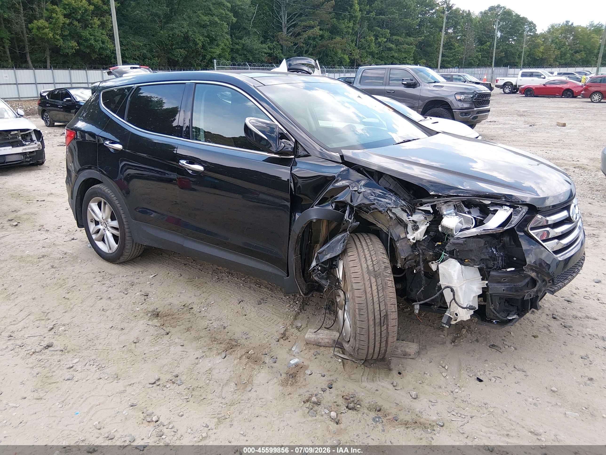 2013 Hyundai Santa Fe Sport 2.0t Black vin: 5XYZW3LA0DG064616