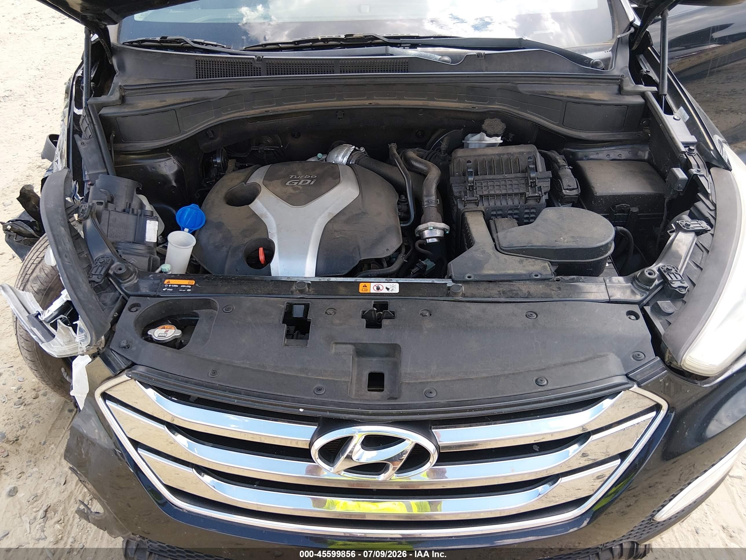 2013 Hyundai Santa Fe Sport 2.0t Black vin: 5XYZW3LA0DG064616
