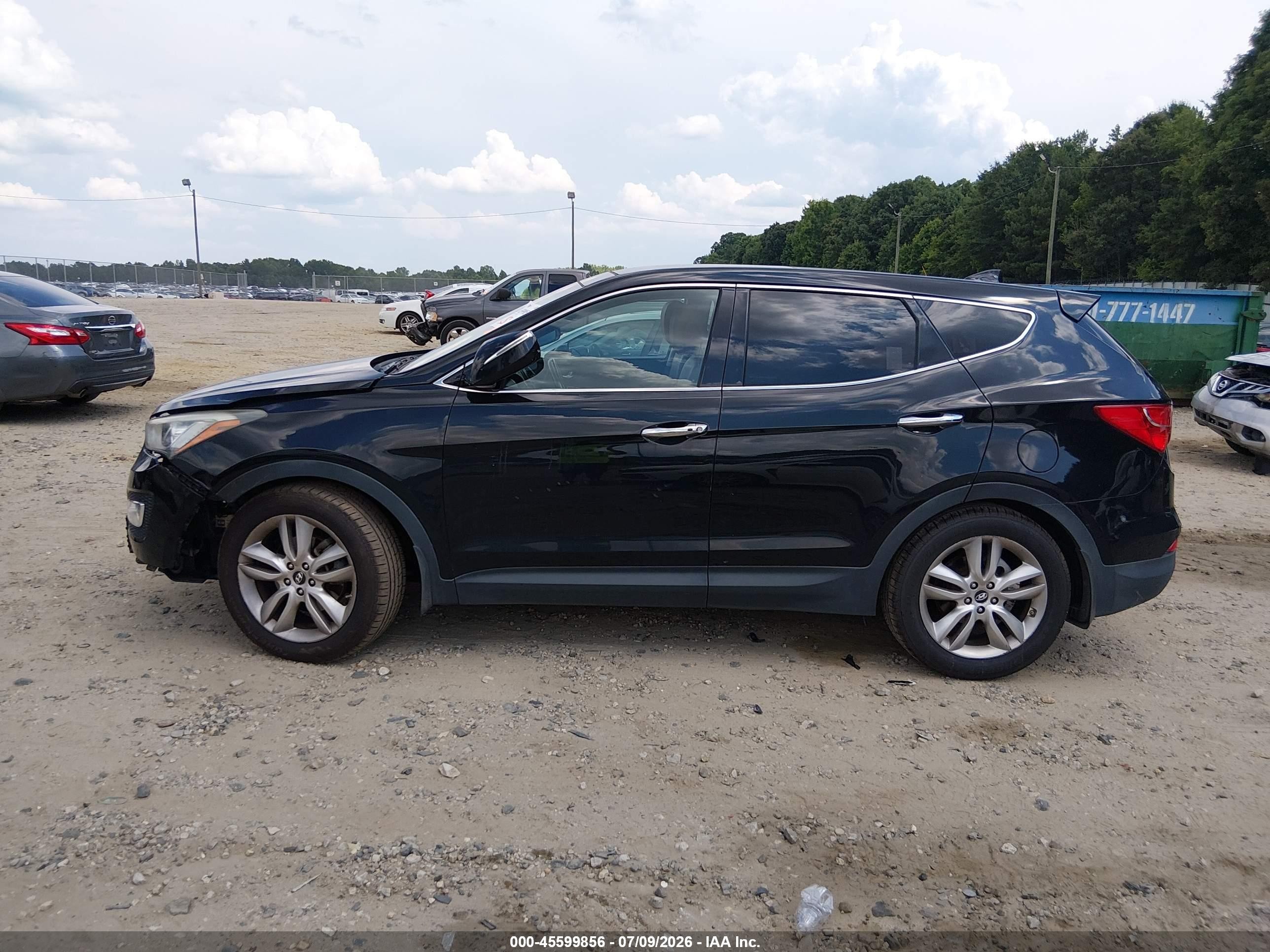 2013 Hyundai Santa Fe Sport 2.0t Black vin: 5XYZW3LA0DG064616