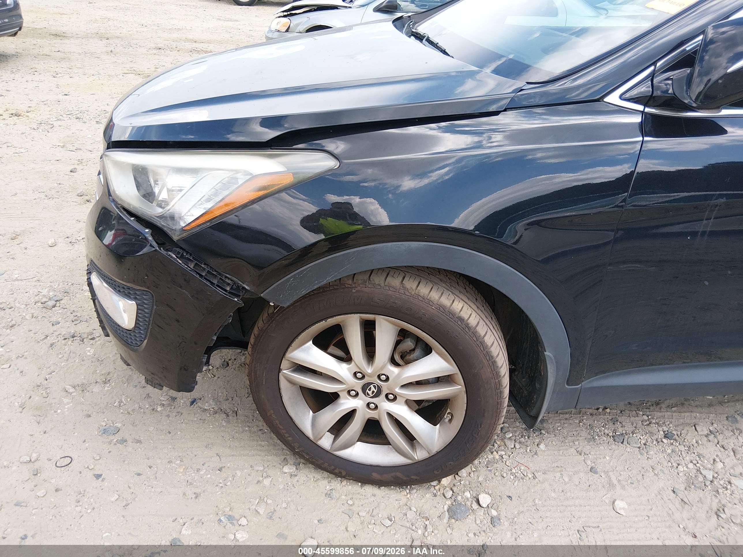 2013 Hyundai Santa Fe Sport 2.0t Black vin: 5XYZW3LA0DG064616