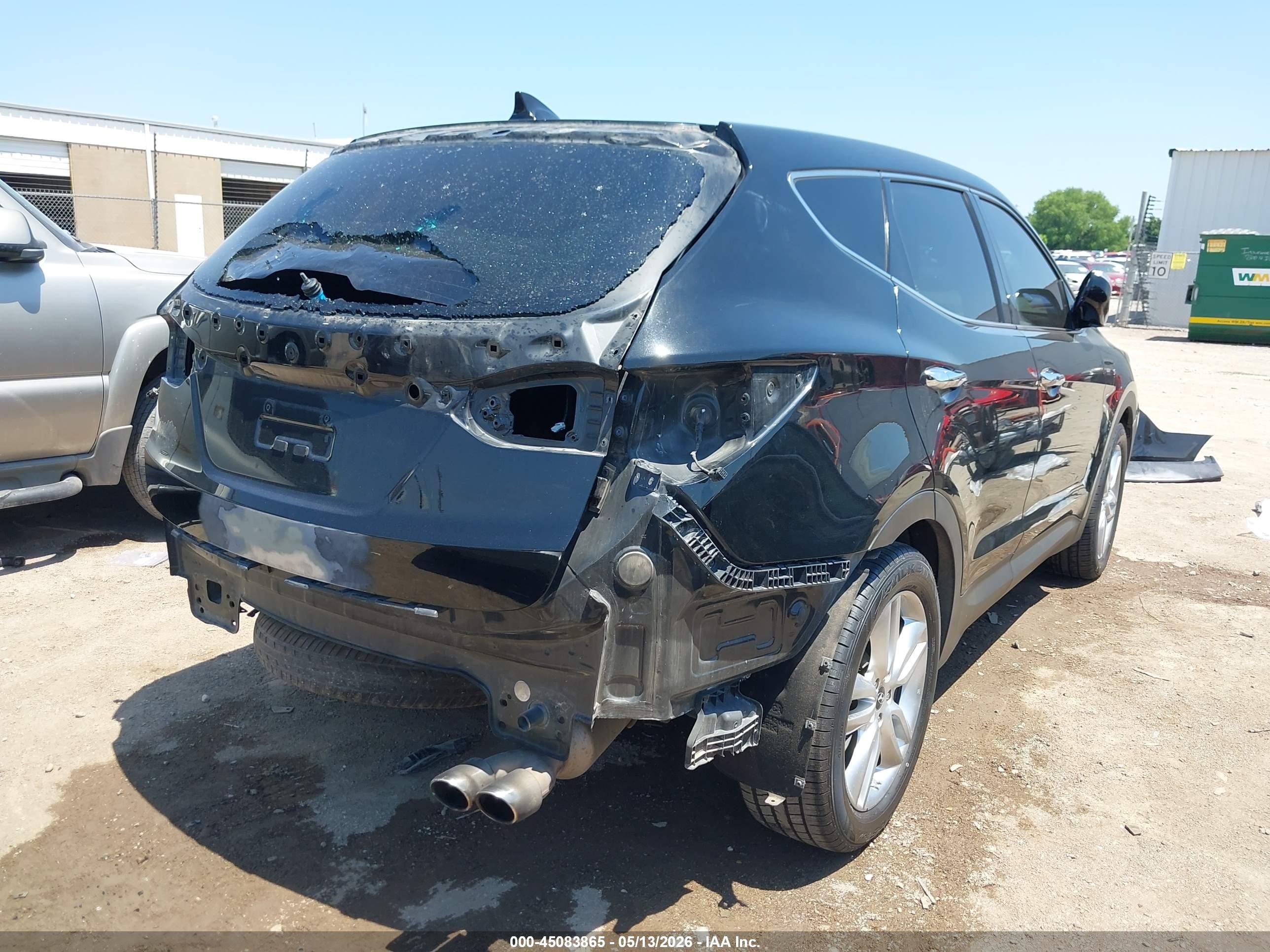 2013 Hyundai Santa Fe Sport 2.0t Black vin: 5XYZW3LA0DG107321