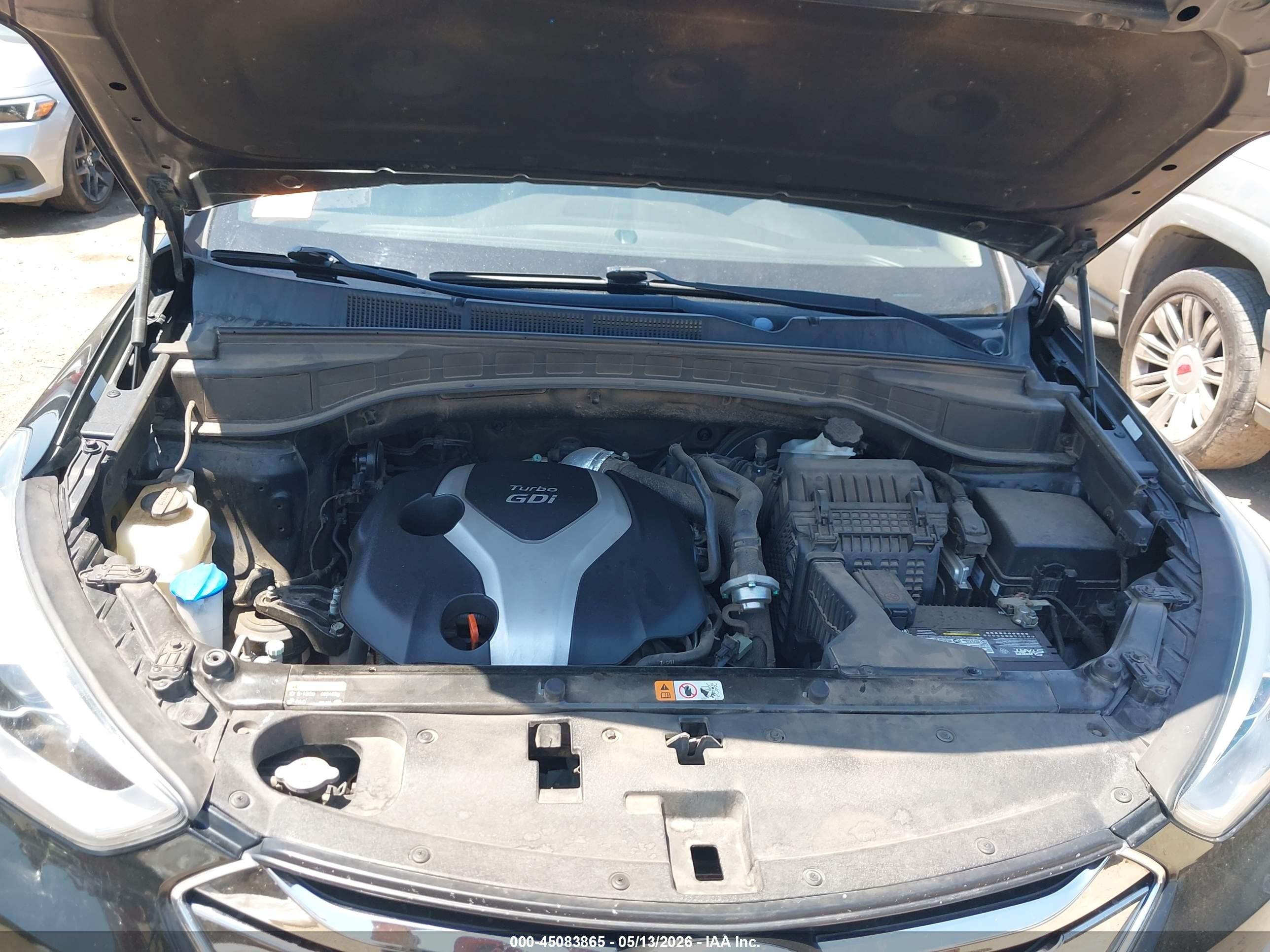 2013 Hyundai Santa Fe Sport 2.0t Black vin: 5XYZW3LA0DG107321