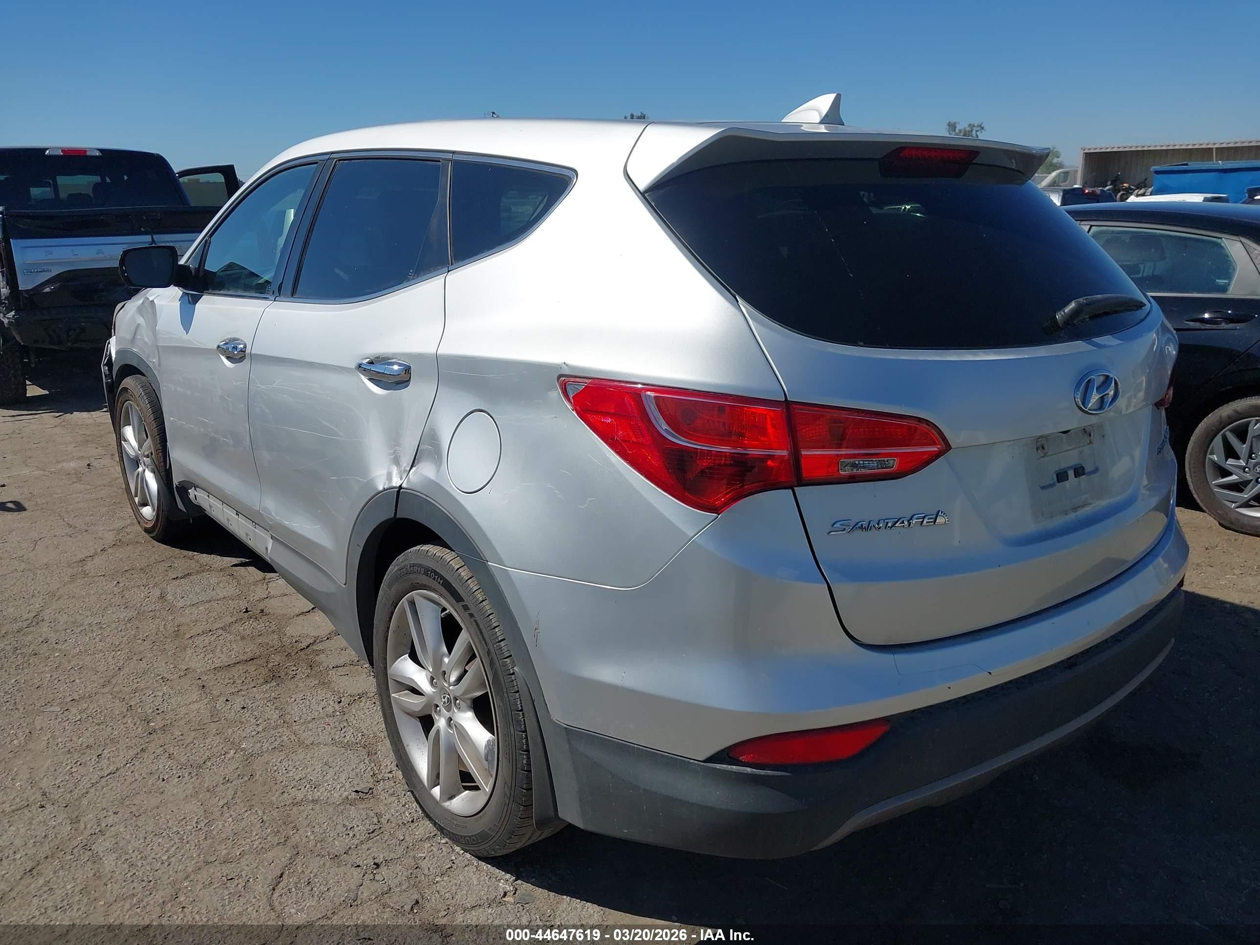 2013 Hyundai Santa Fe Sport 2.0t Gray vin: 5XYZW3LA2DG029009