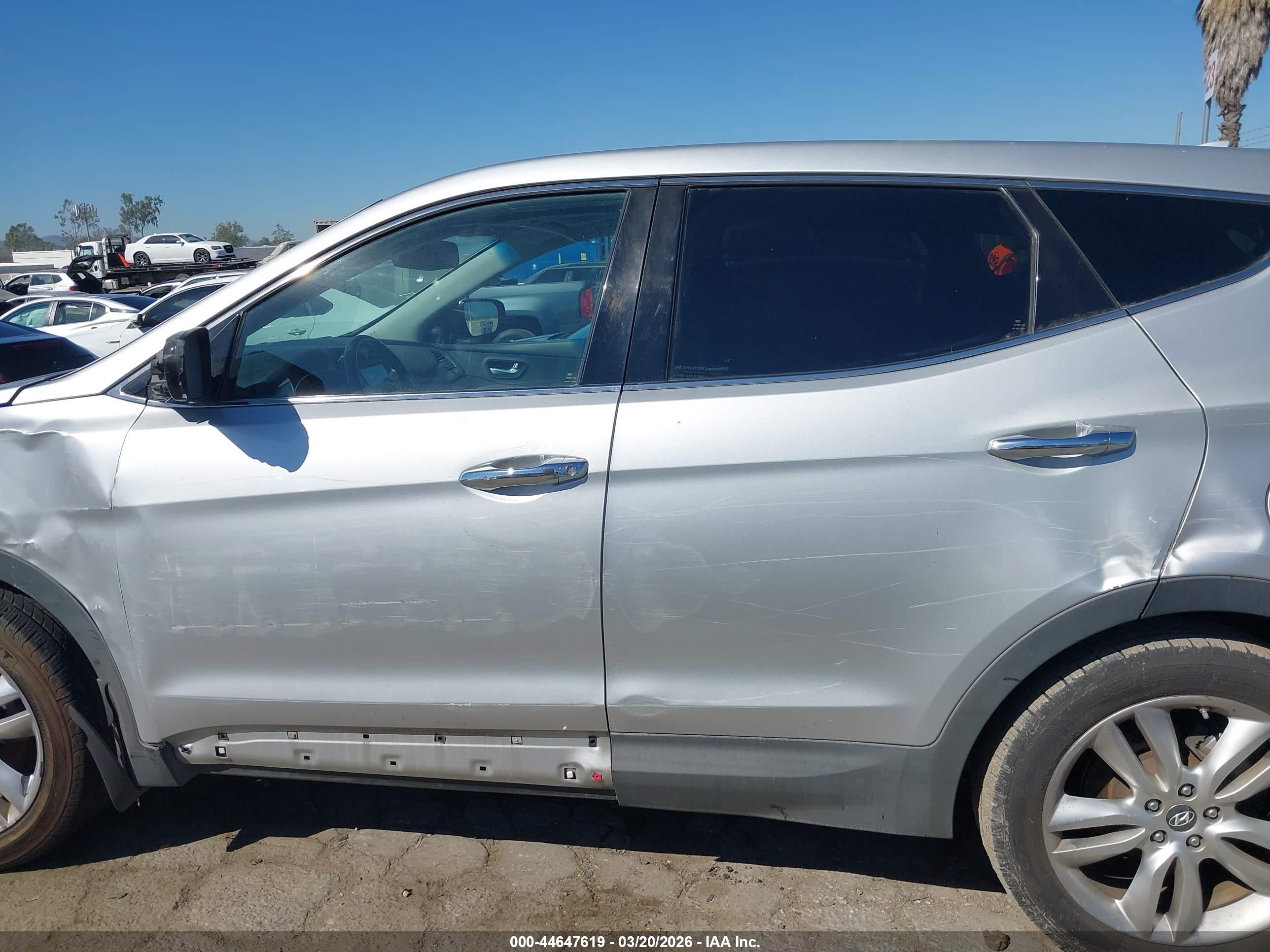 2013 Hyundai Santa Fe Sport 2.0t Gray vin: 5XYZW3LA2DG029009