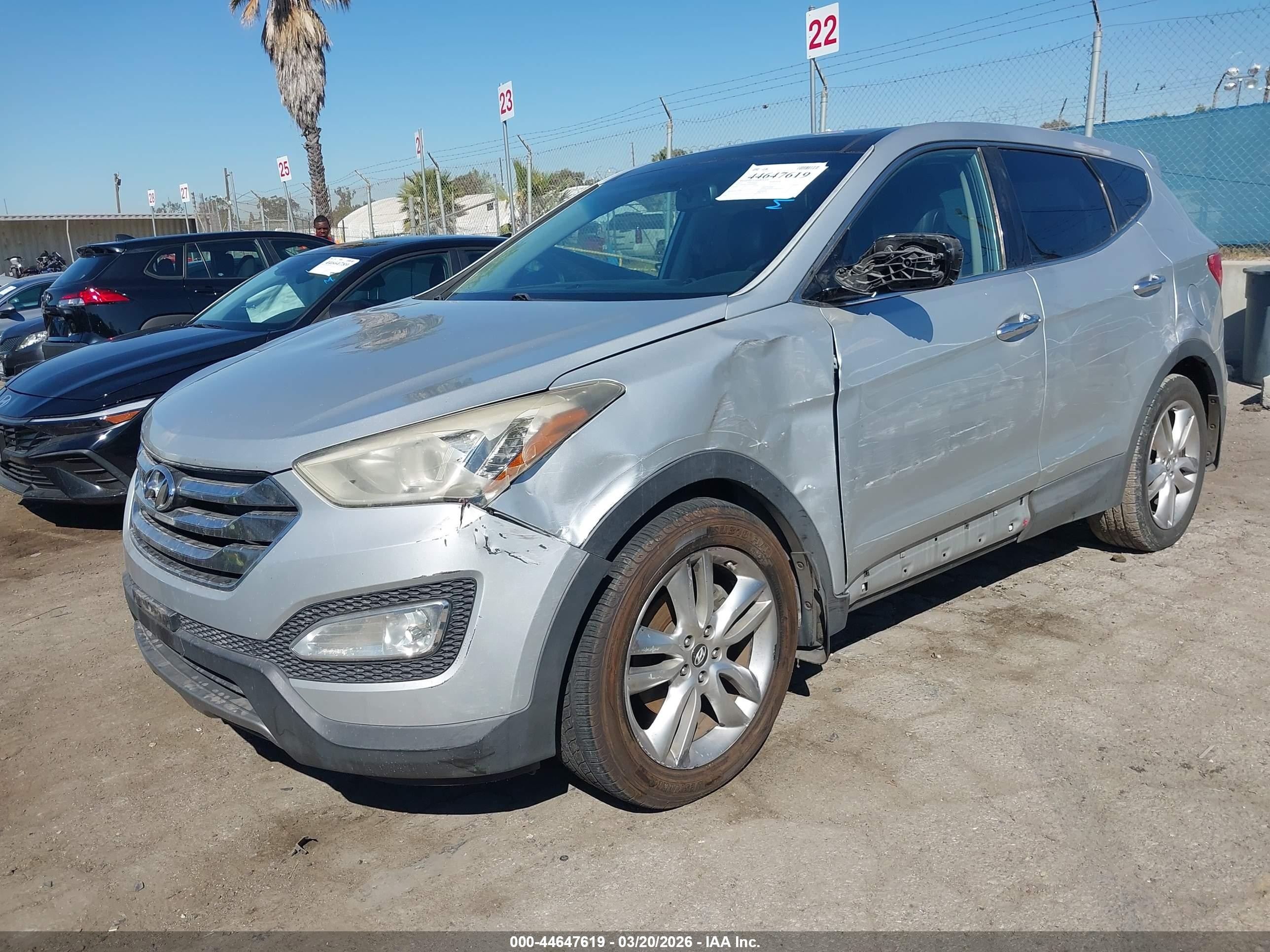 2013 Hyundai Santa Fe Sport 2.0t Gray vin: 5XYZW3LA2DG029009