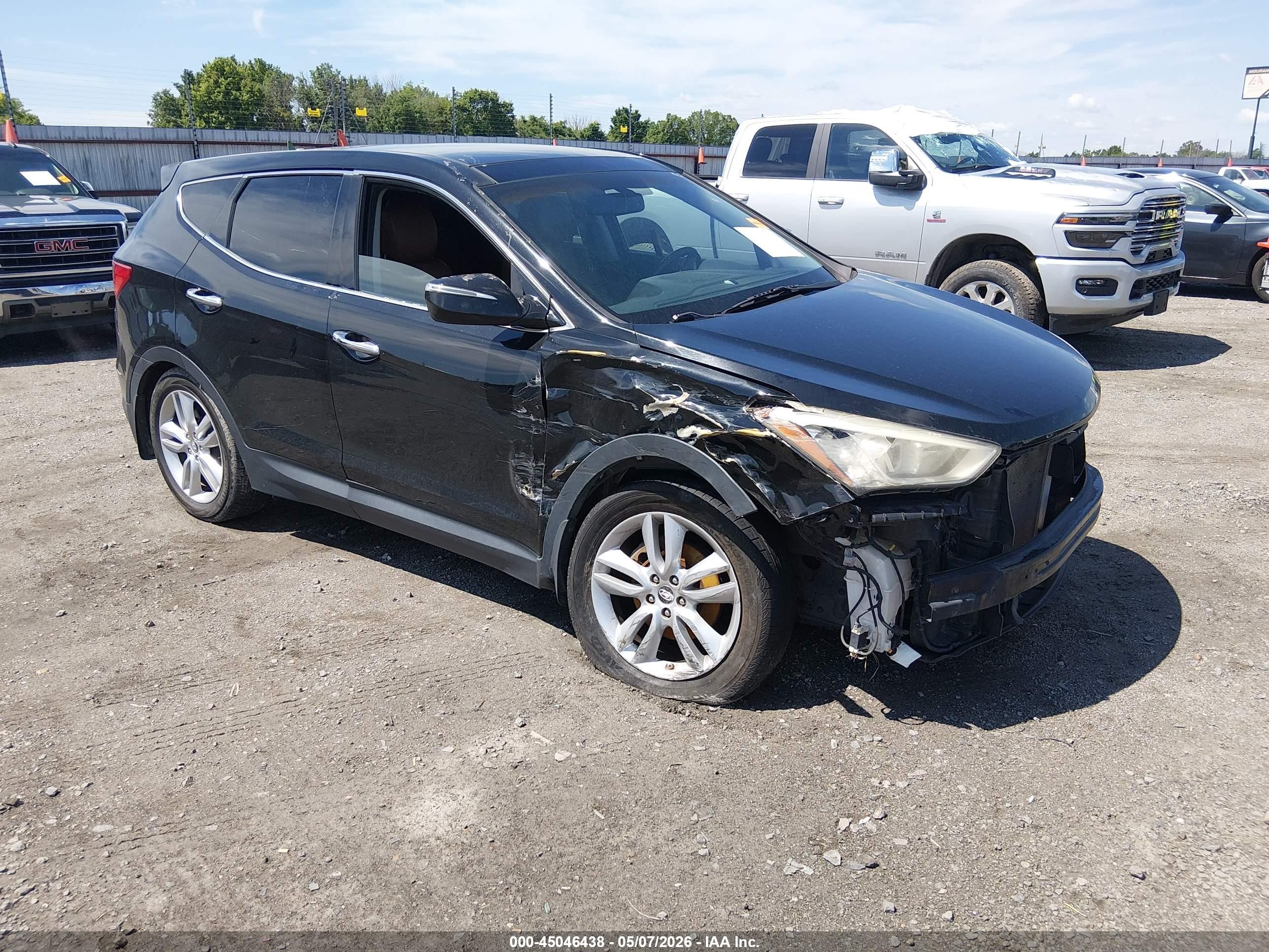2013 Hyundai Santa Fe Sport 2.0t Black vin: 5XYZW3LA2DG049809