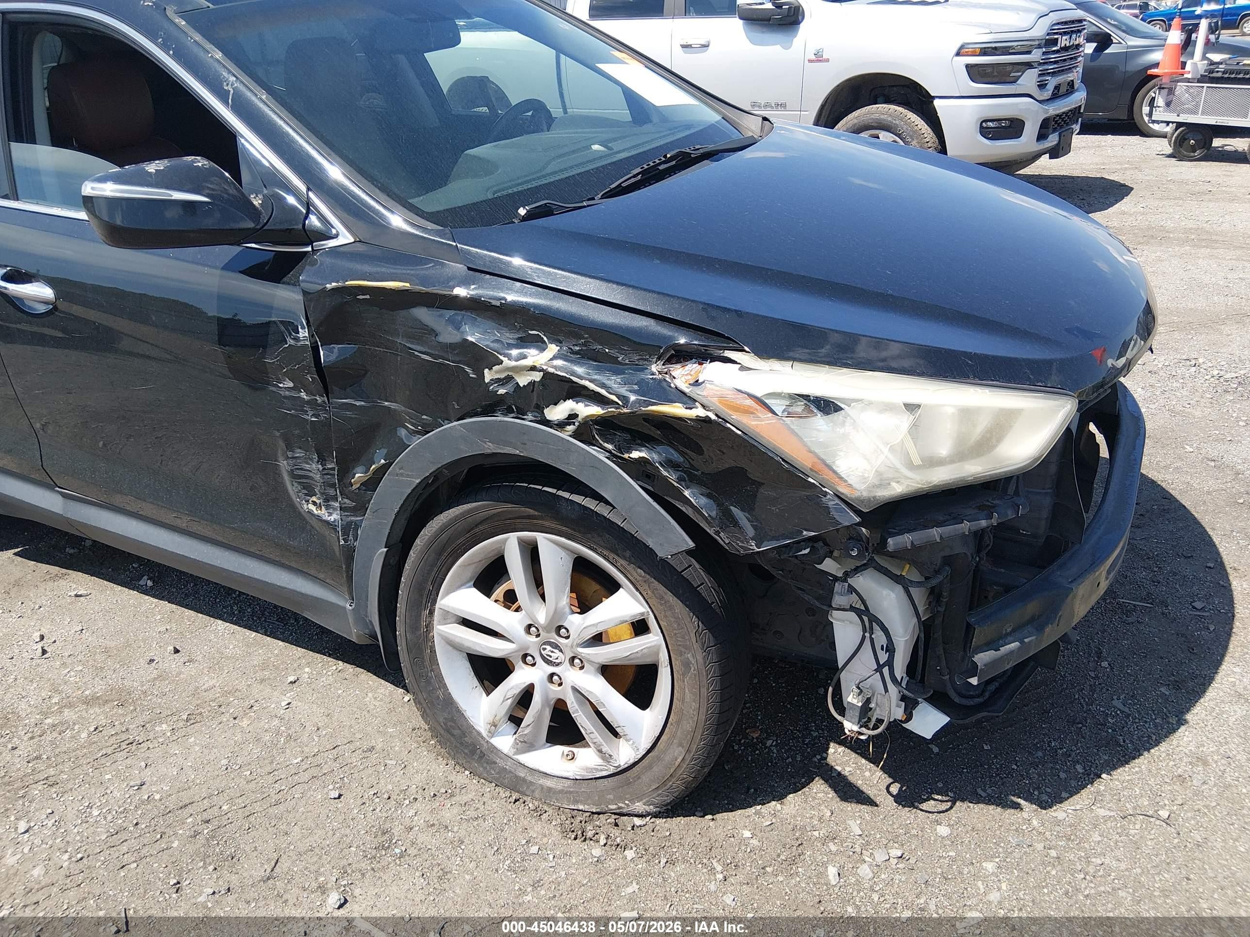 2013 Hyundai Santa Fe Sport 2.0t Black vin: 5XYZW3LA2DG049809