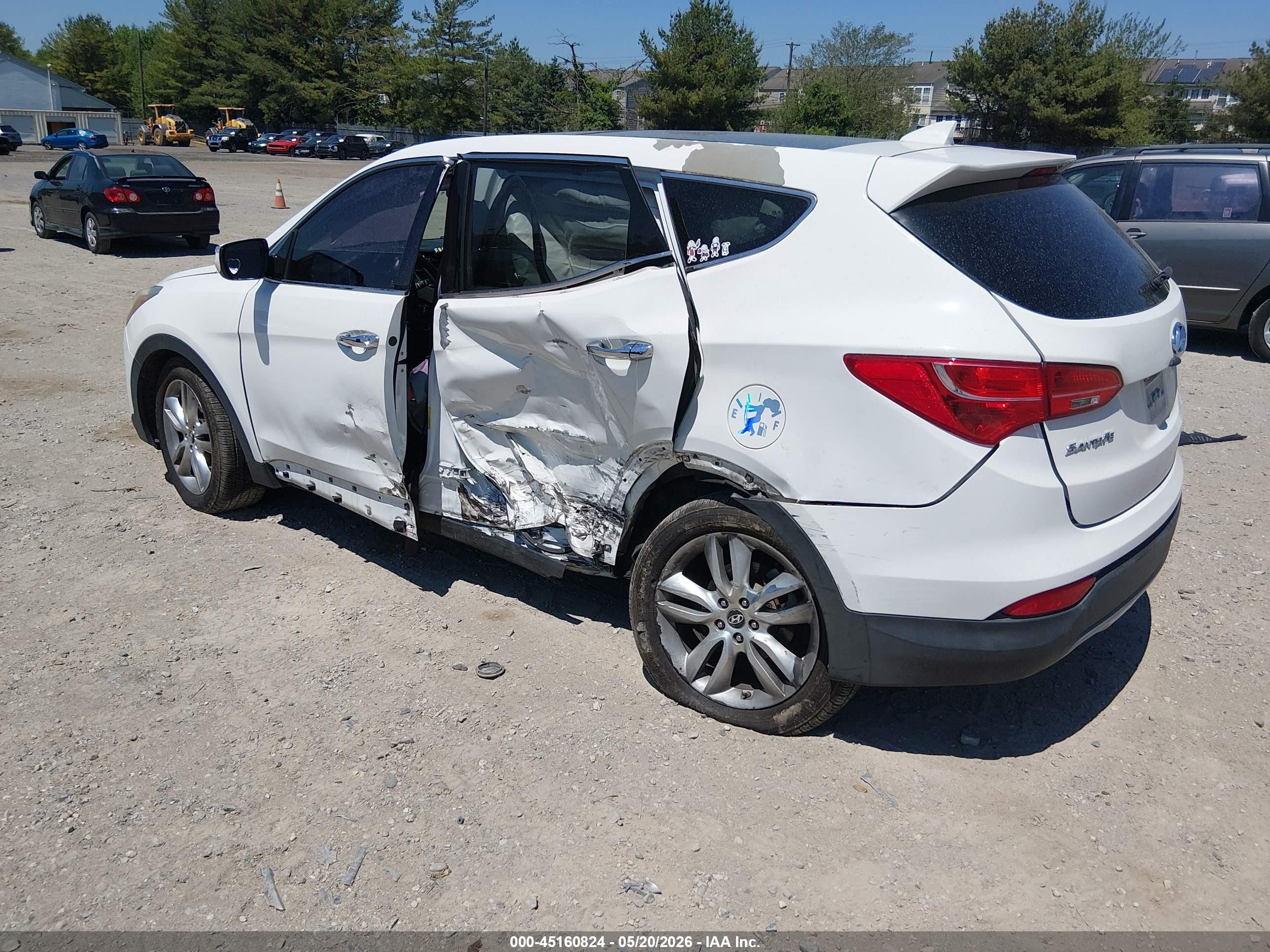 2013 Hyundai Santa Fe Sport 2.0t Белый vin: 5XYZW3LA3DG003521