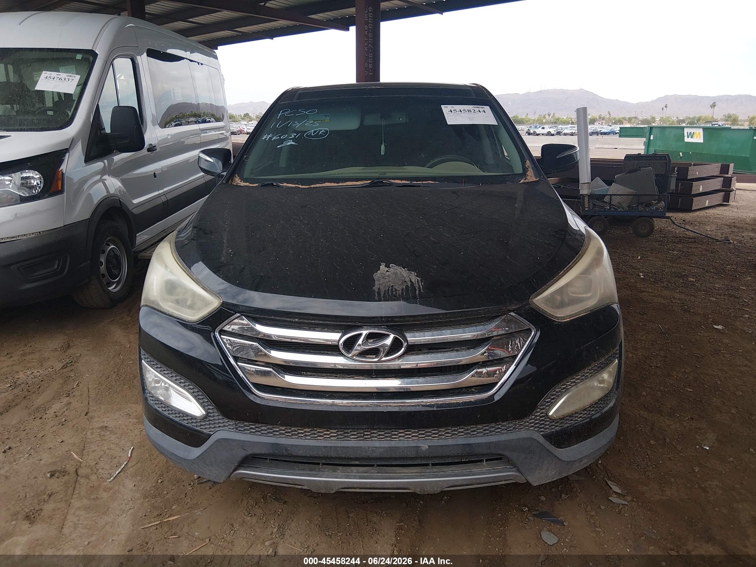 2013 Hyundai Santa Fe Sport 2.0t Black vin: 5XYZW3LA4DG066031