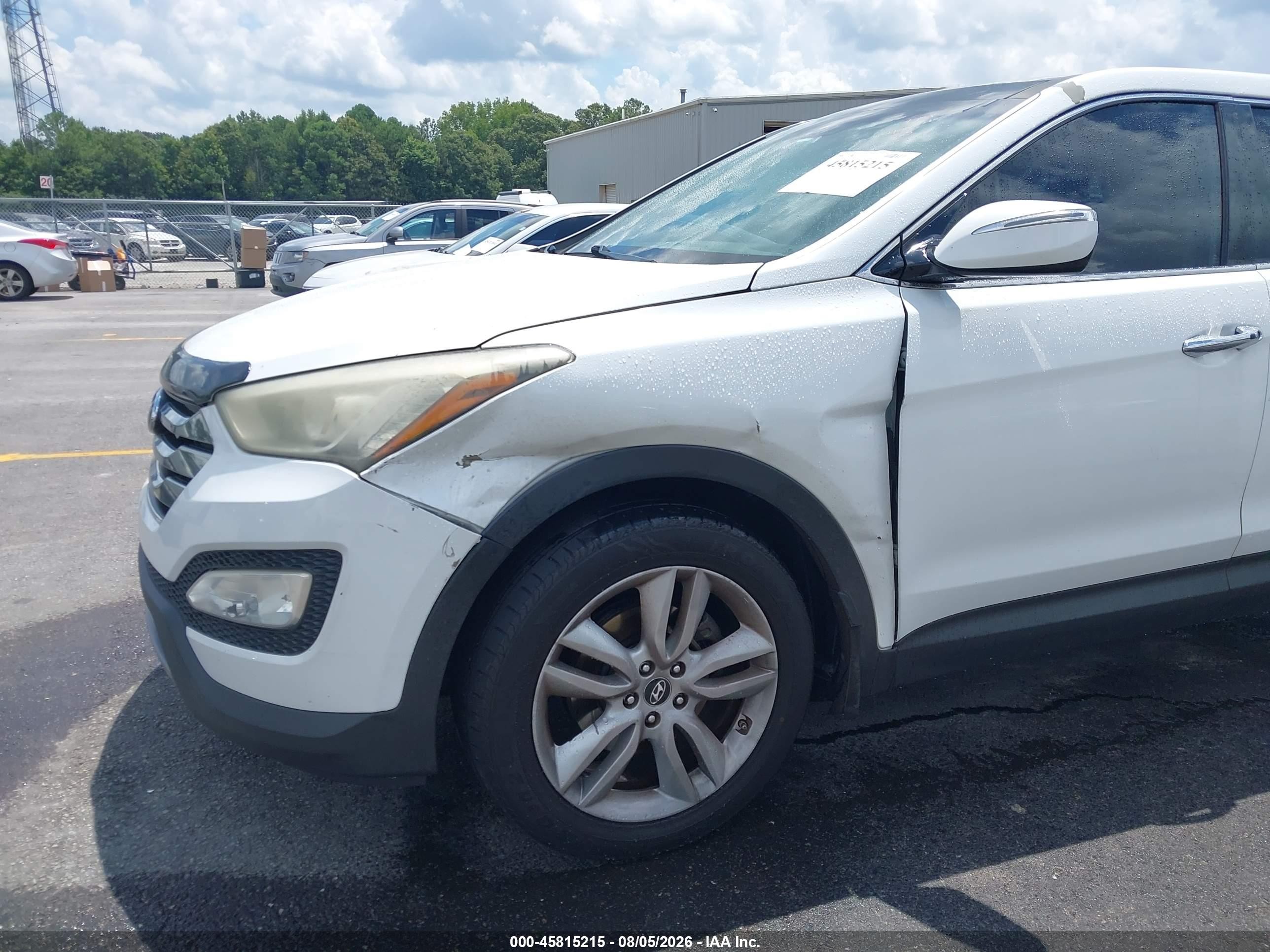 2013 Hyundai Santa Fe Sport 2.0t White vin: 5XYZW3LA4DG069348