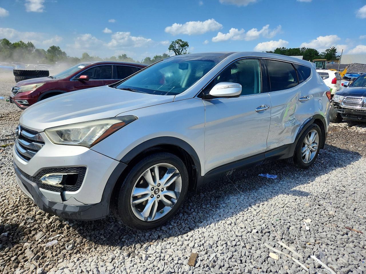 2013 Hyundai Santa Fe Sport 2.0t Silver vin: 5XYZW3LA4DG074260