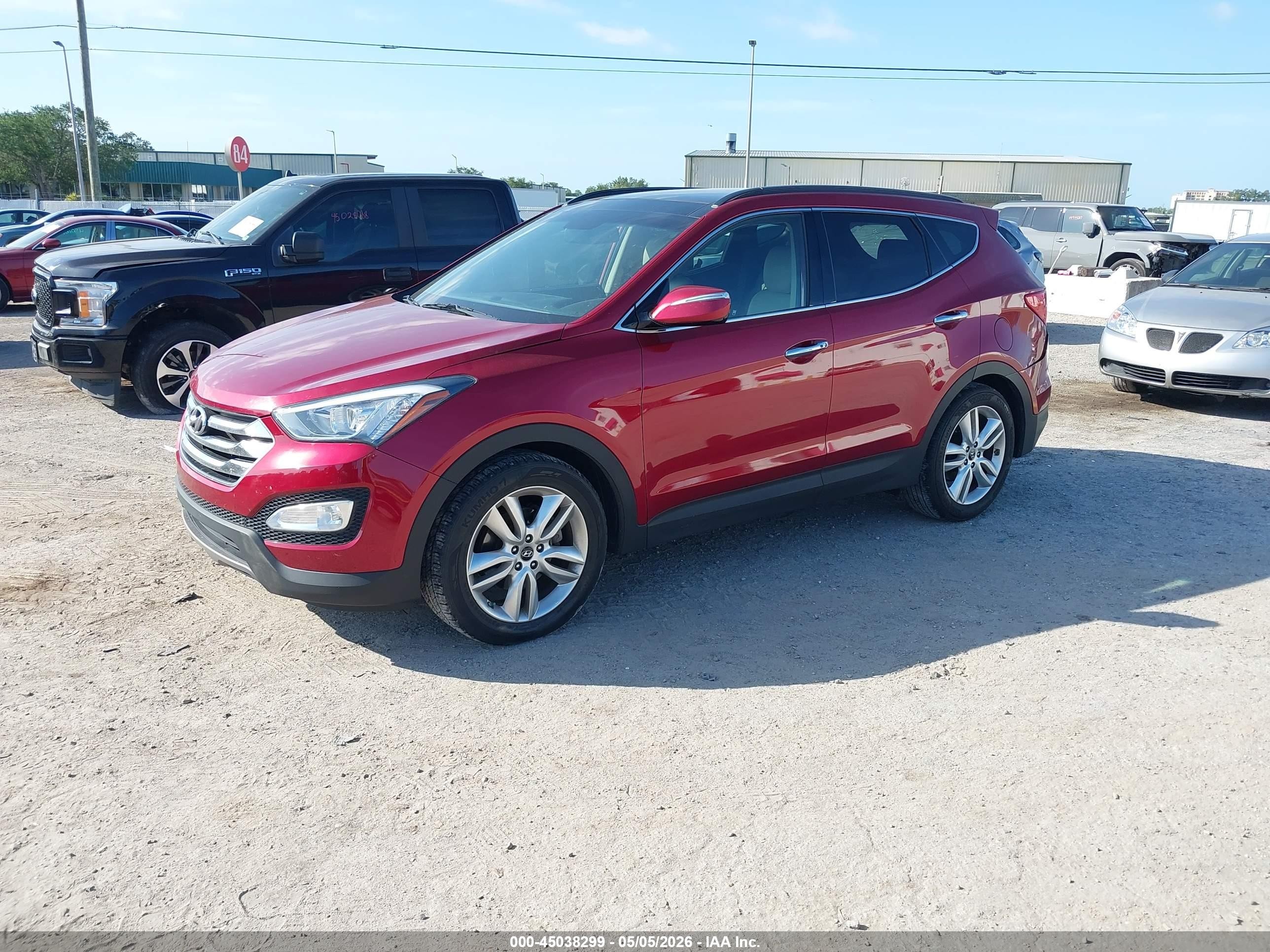 2014 Hyundai Santa Fe Sport 2.0l Turbo Красный vin: 5XYZW3LA5EG147413