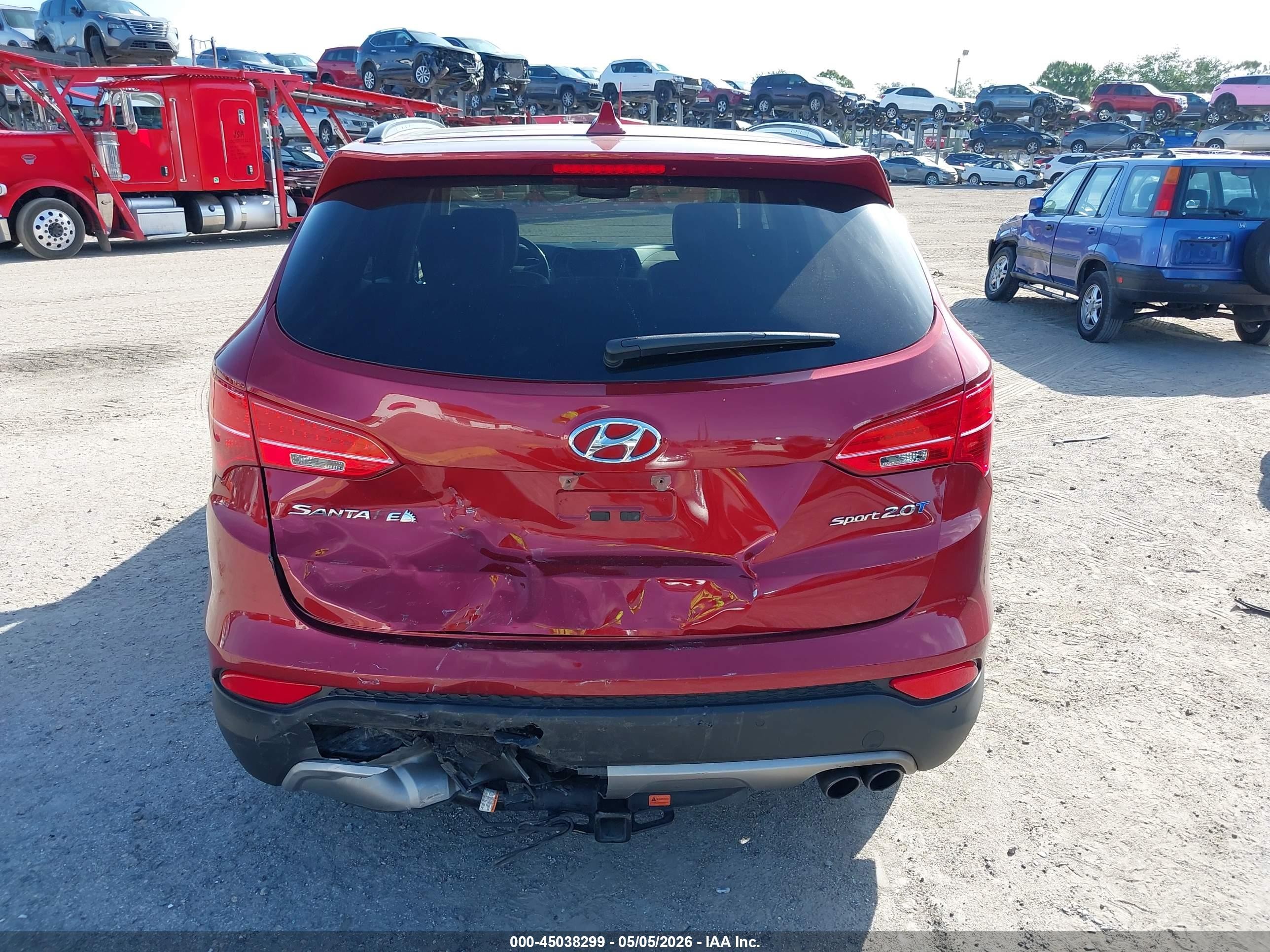 2014 Hyundai Santa Fe Sport 2.0l Turbo Красный vin: 5XYZW3LA5EG147413
