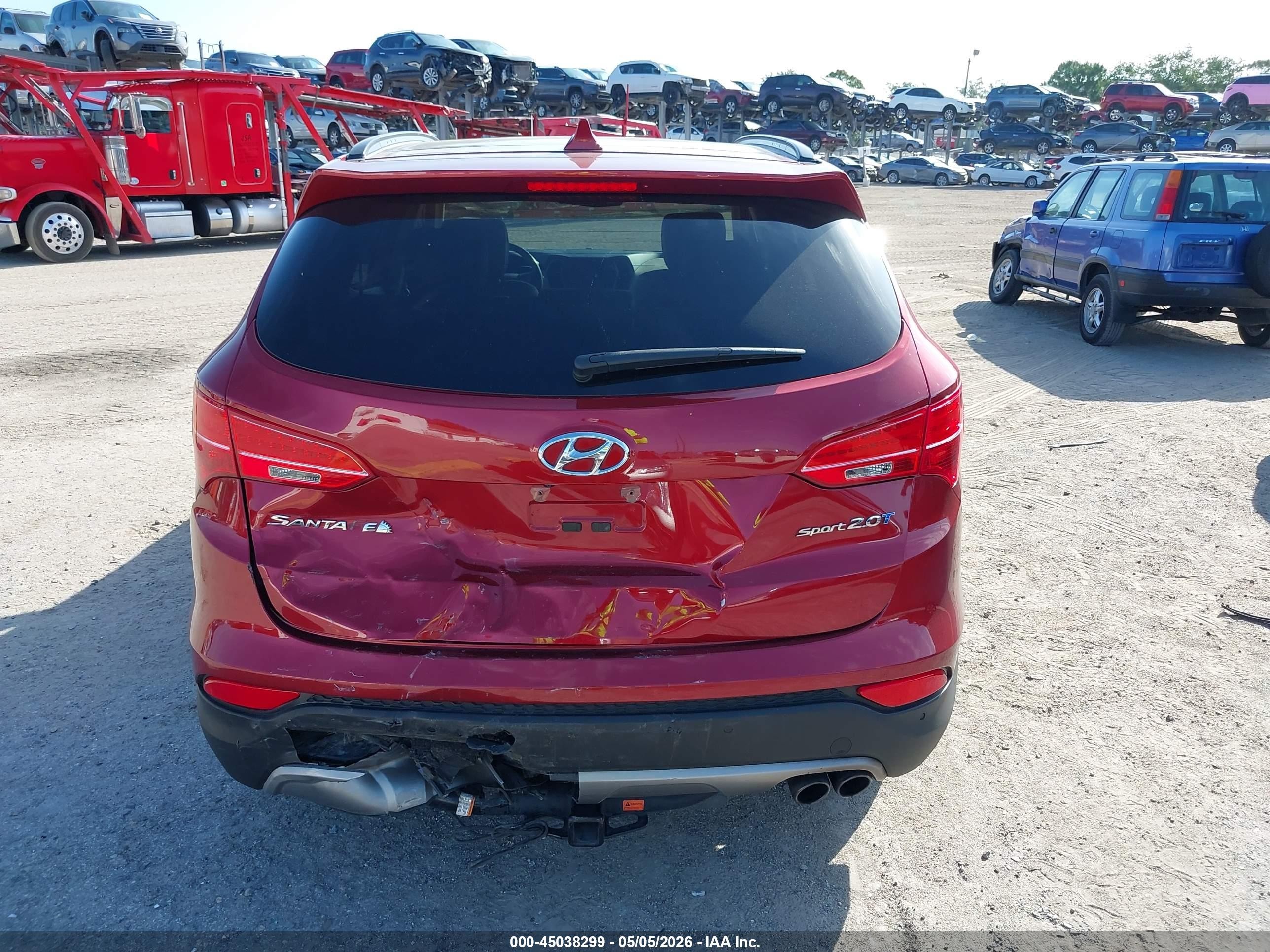 2014 Hyundai Santa Fe Sport 2.0l Turbo Красный vin: 5XYZW3LA5EG147413