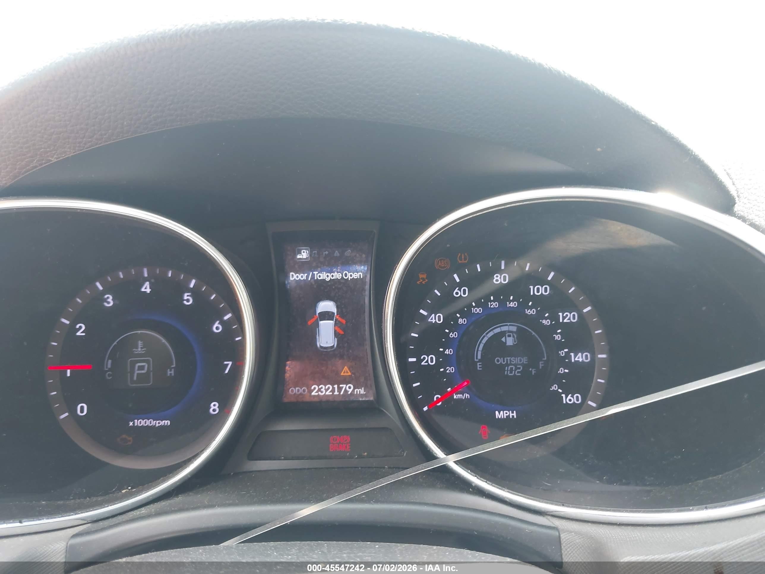 2013 Hyundai Santa Fe Sport 2.0t Gray vin: 5XYZW3LA6DG008261
