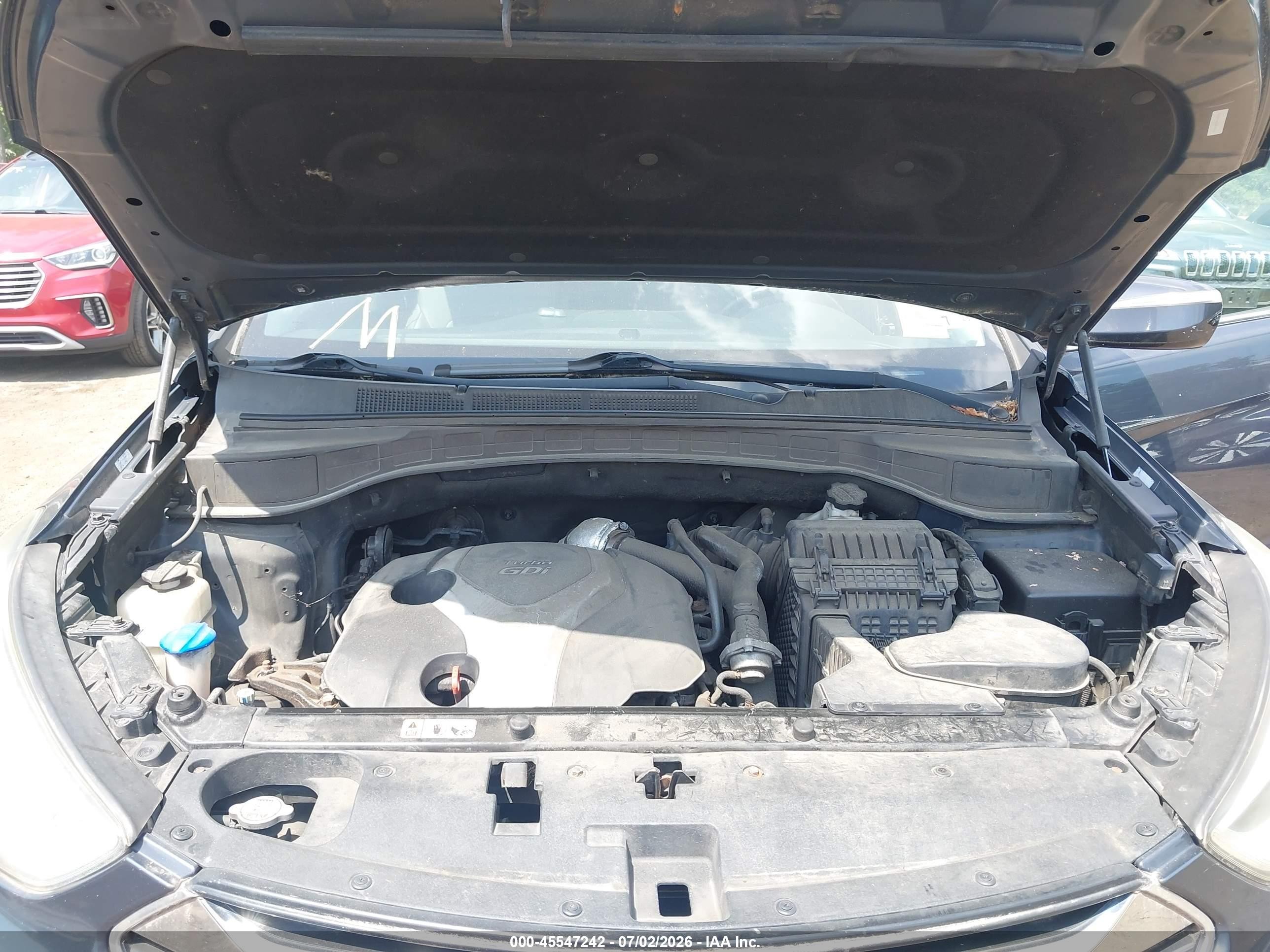 2013 Hyundai Santa Fe Sport 2.0t Gray vin: 5XYZW3LA6DG008261