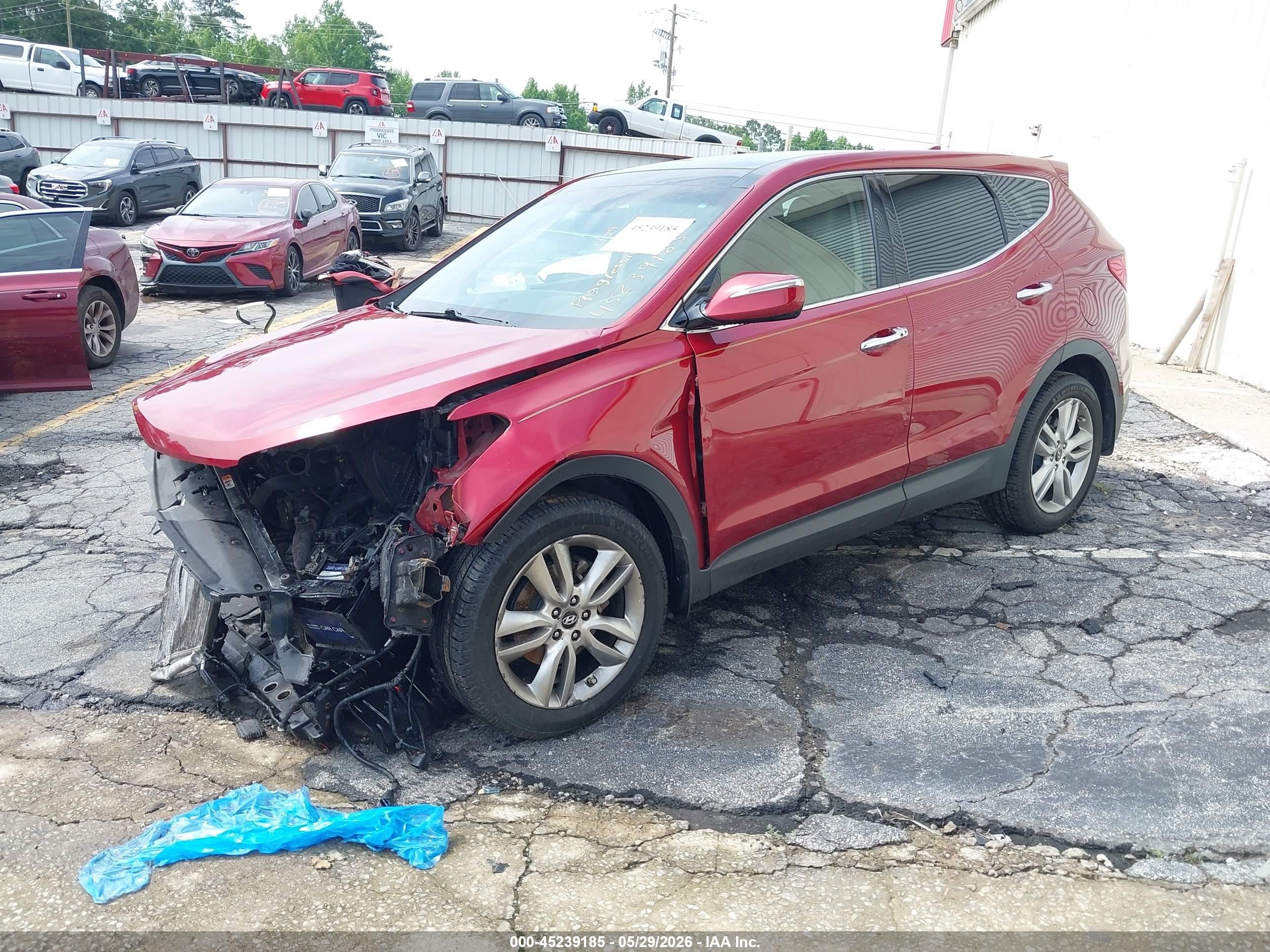 2013 Hyundai Santa Fe Sport 2.0t Maroon vin: 5XYZW3LA7DG026235
