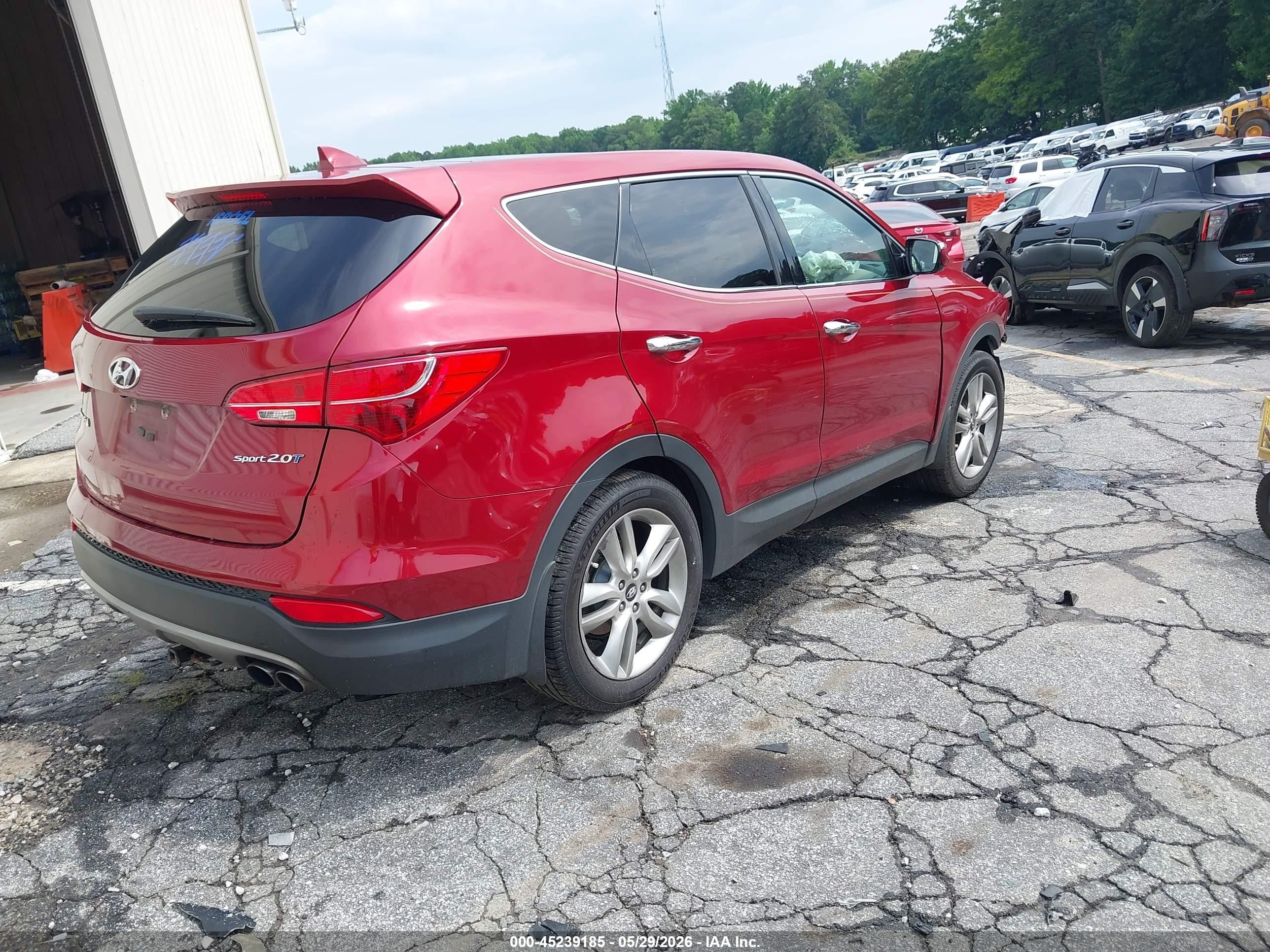 2013 Hyundai Santa Fe Sport 2.0t Maroon vin: 5XYZW3LA7DG026235