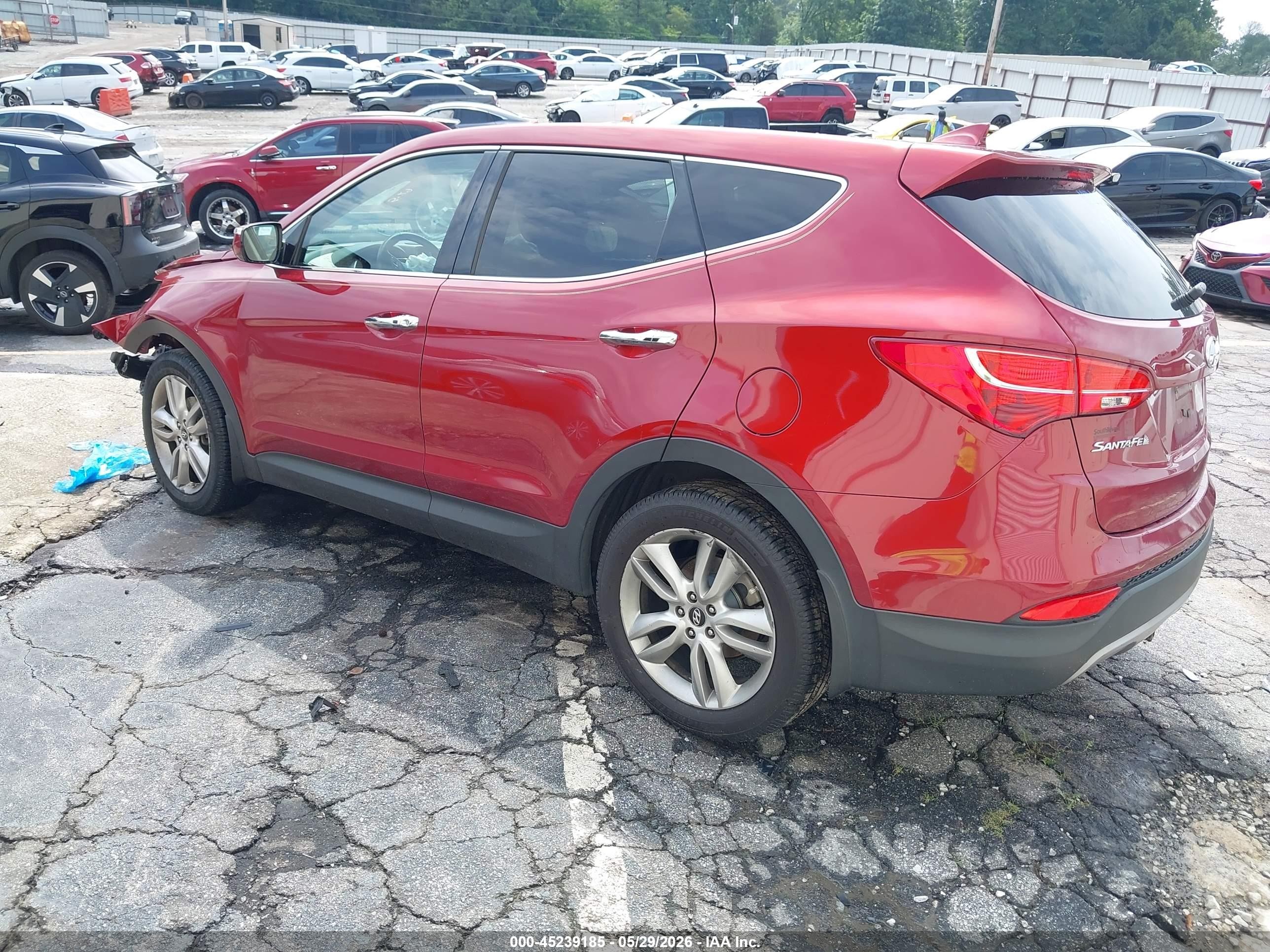 2013 Hyundai Santa Fe Sport 2.0t Maroon vin: 5XYZW3LA7DG026235