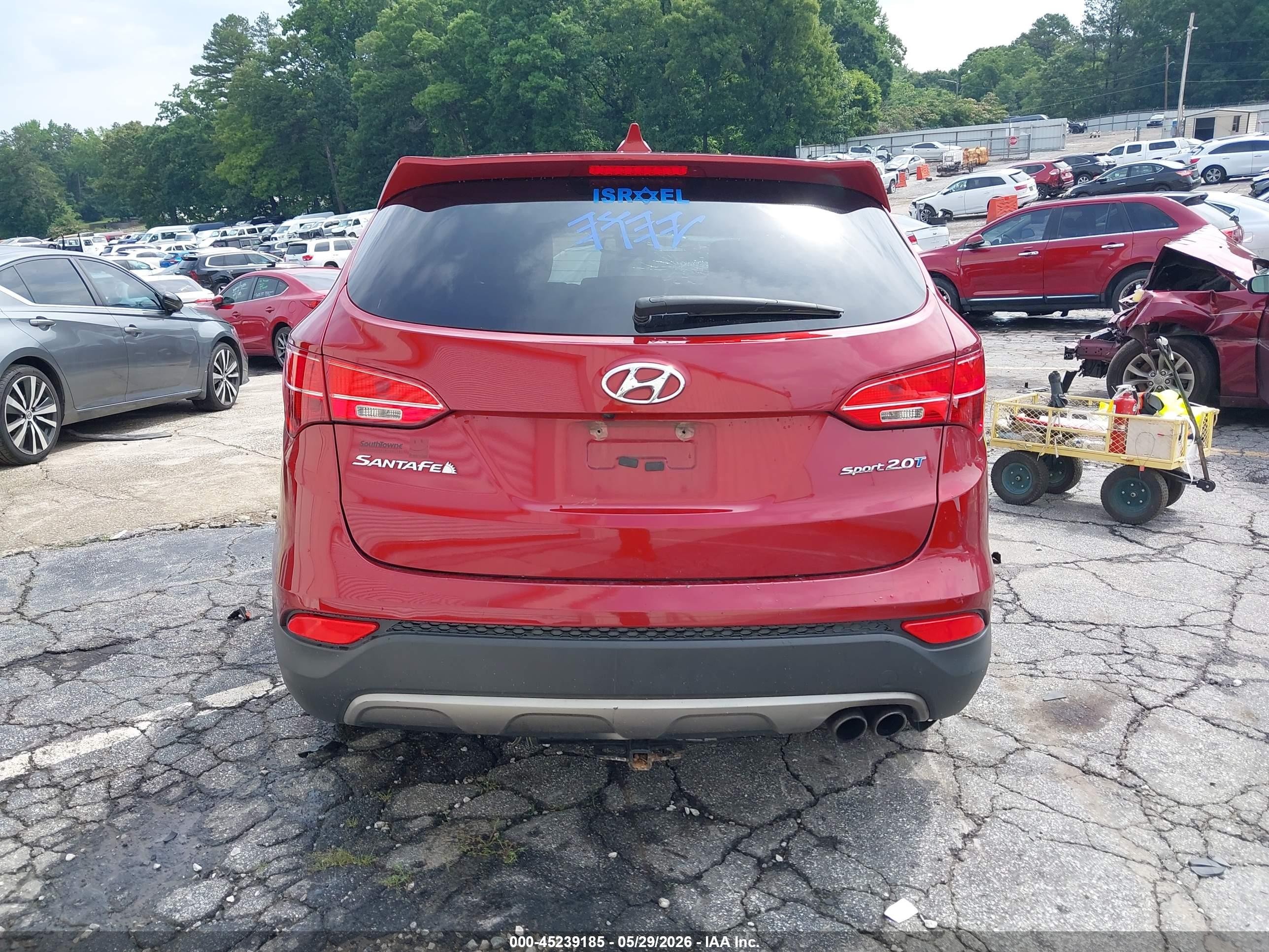 2013 Hyundai Santa Fe Sport 2.0t Maroon vin: 5XYZW3LA7DG026235