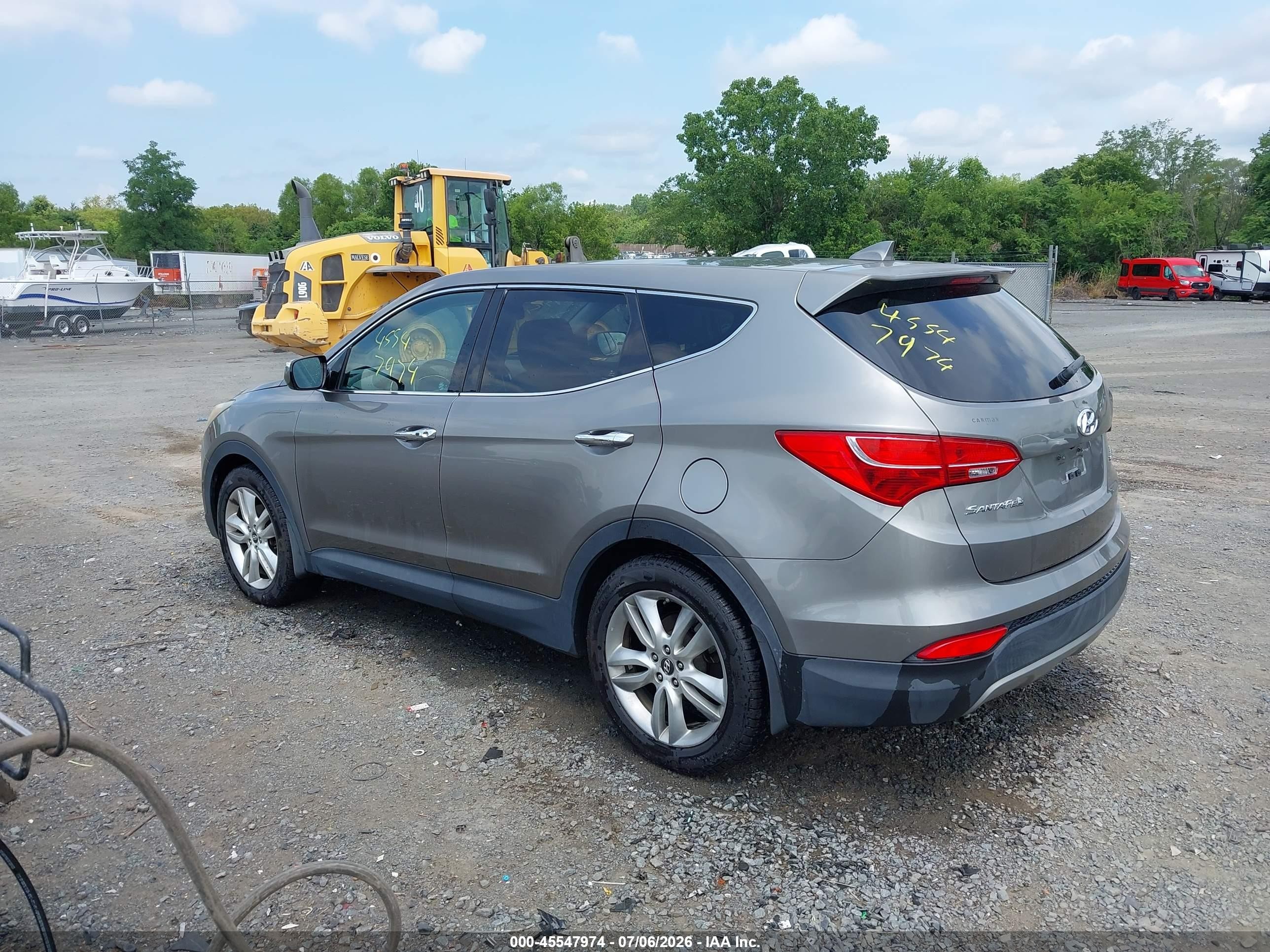 2013 Hyundai Santa Fe Sport 2.0t Gray vin: 5XYZW3LA7DG027840
