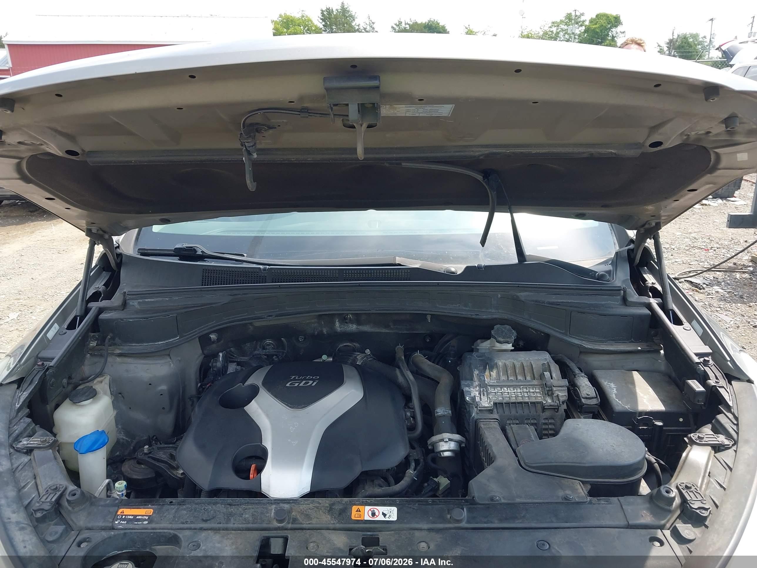 2013 Hyundai Santa Fe Sport 2.0t Gray vin: 5XYZW3LA7DG027840