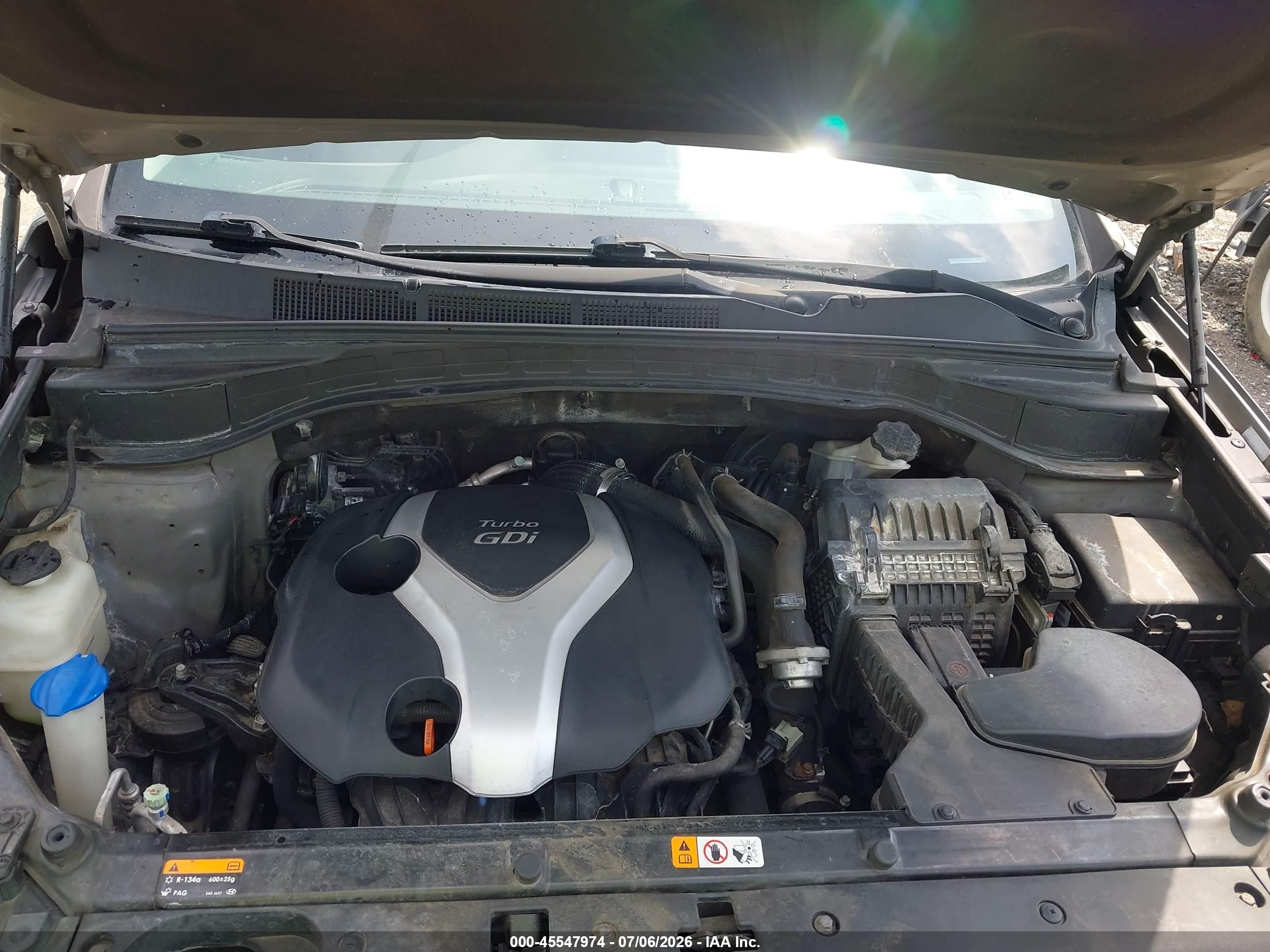 2013 Hyundai Santa Fe Sport 2.0t Gray vin: 5XYZW3LA7DG027840