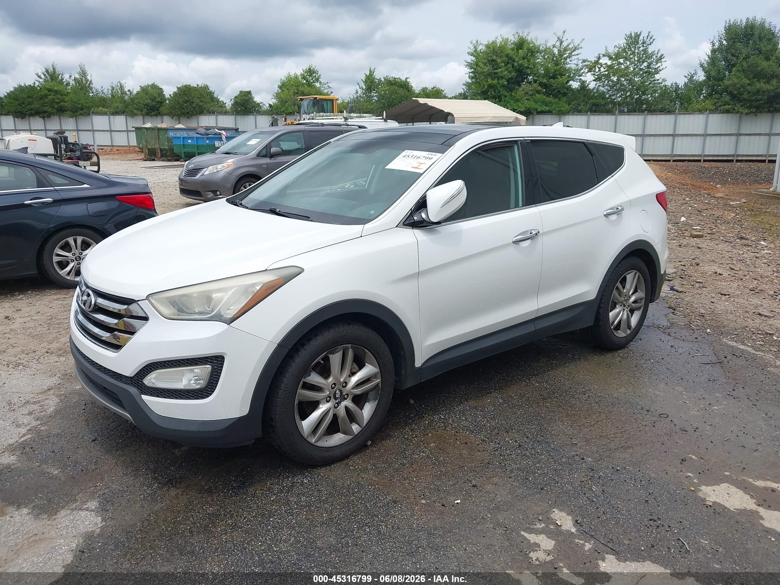 2013 Hyundai Santa Fe Sport 2.0t Белый vin: 5XYZW3LA7DG095152