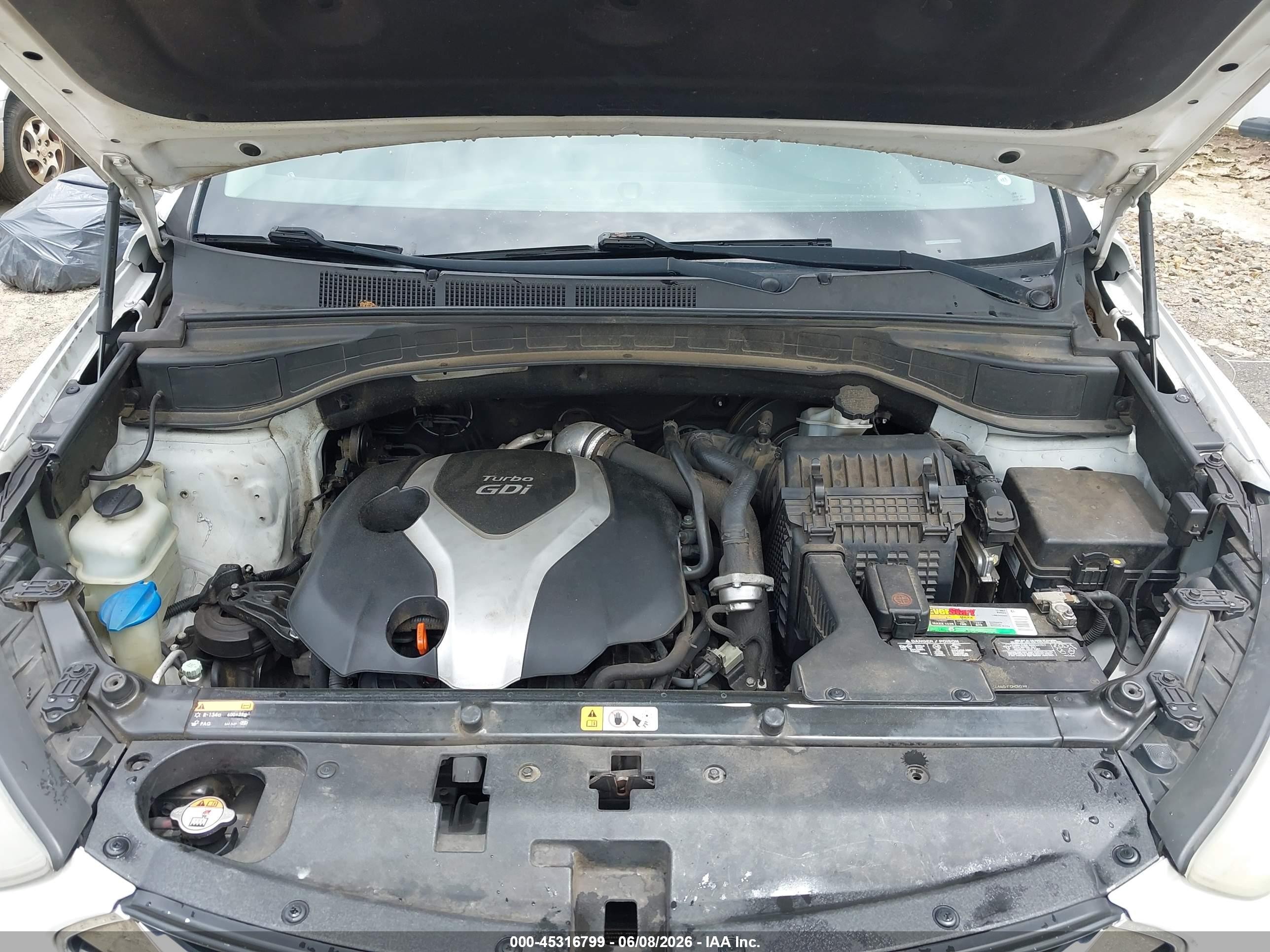 2013 Hyundai Santa Fe Sport 2.0t Белый vin: 5XYZW3LA7DG095152