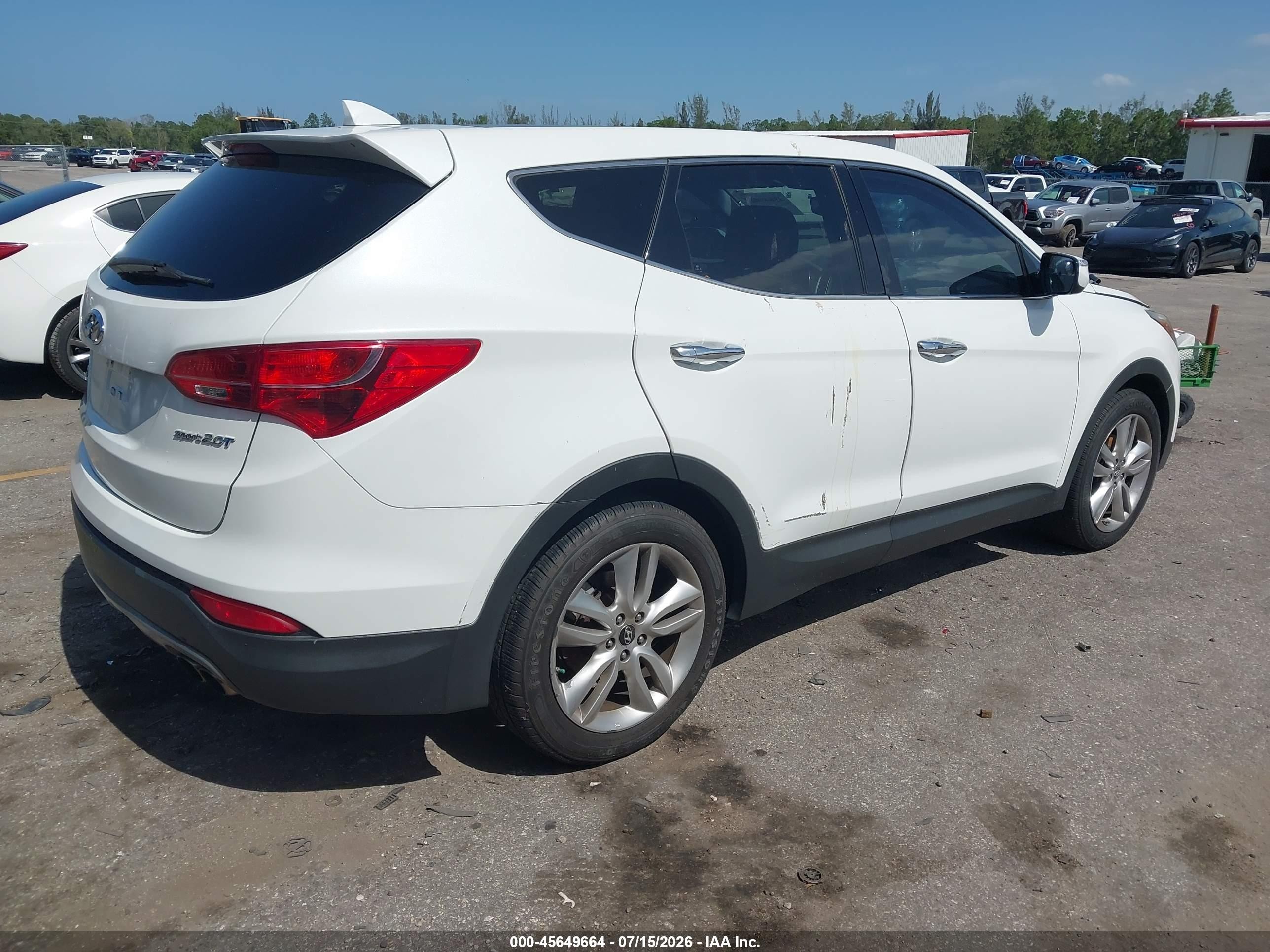 2013 Hyundai Santa Fe Sport 2.0t White vin: 5XYZW3LA7DG104979