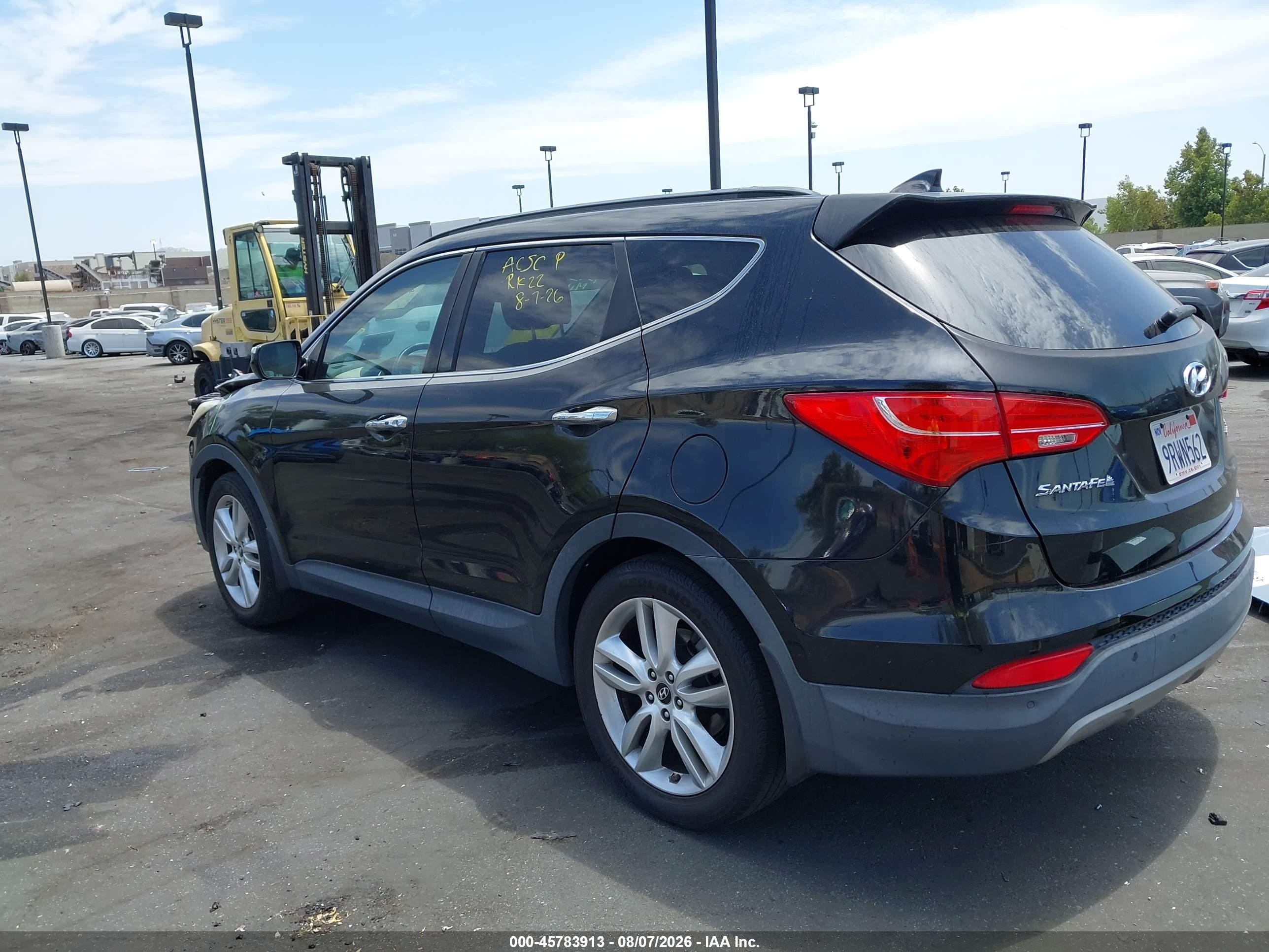 2014 Hyundai Santa Fe Sport 2.0l Turbo Black vin: 5XYZW3LA8EG140276