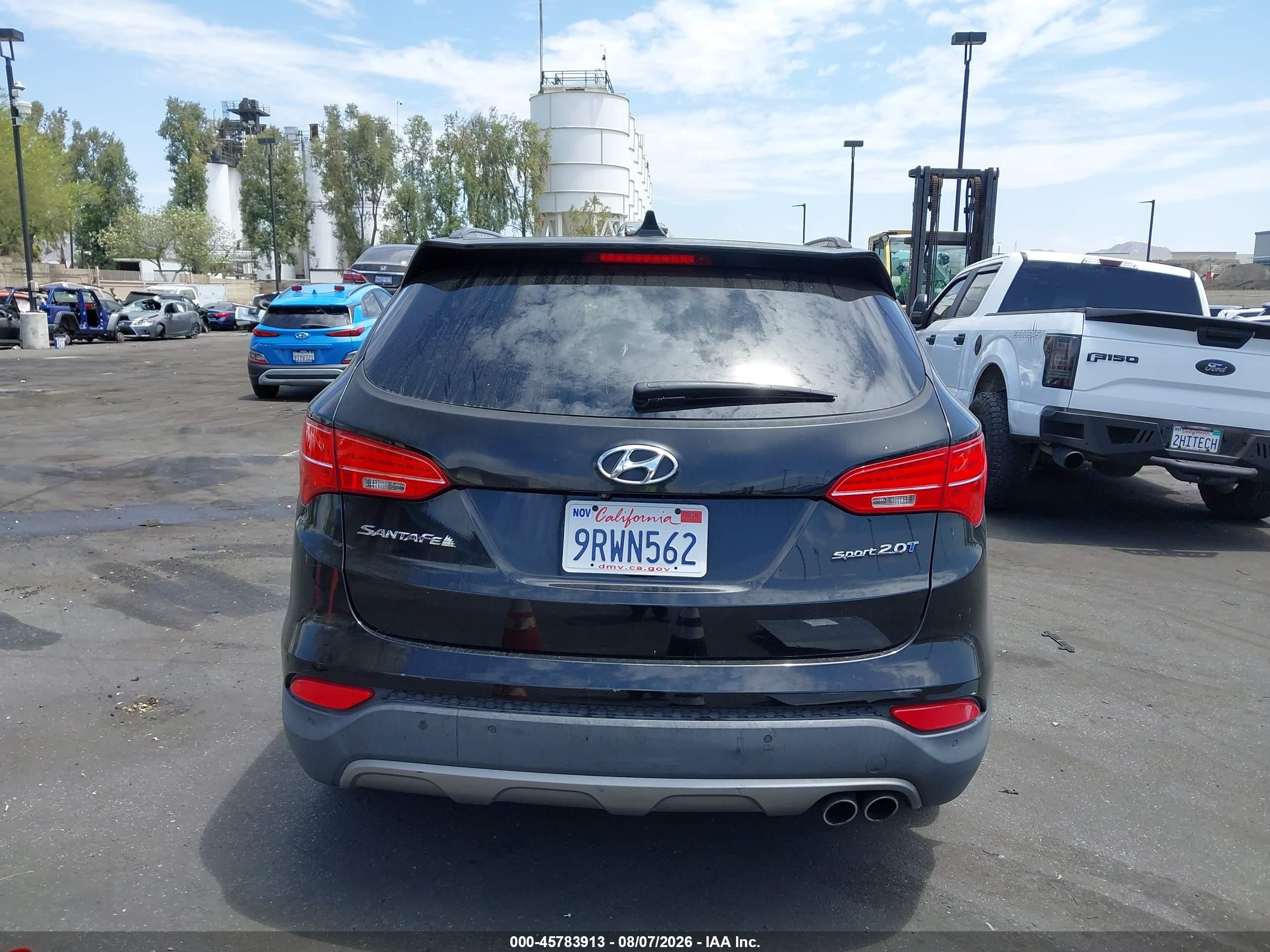 2014 Hyundai Santa Fe Sport 2.0l Turbo Black vin: 5XYZW3LA8EG140276