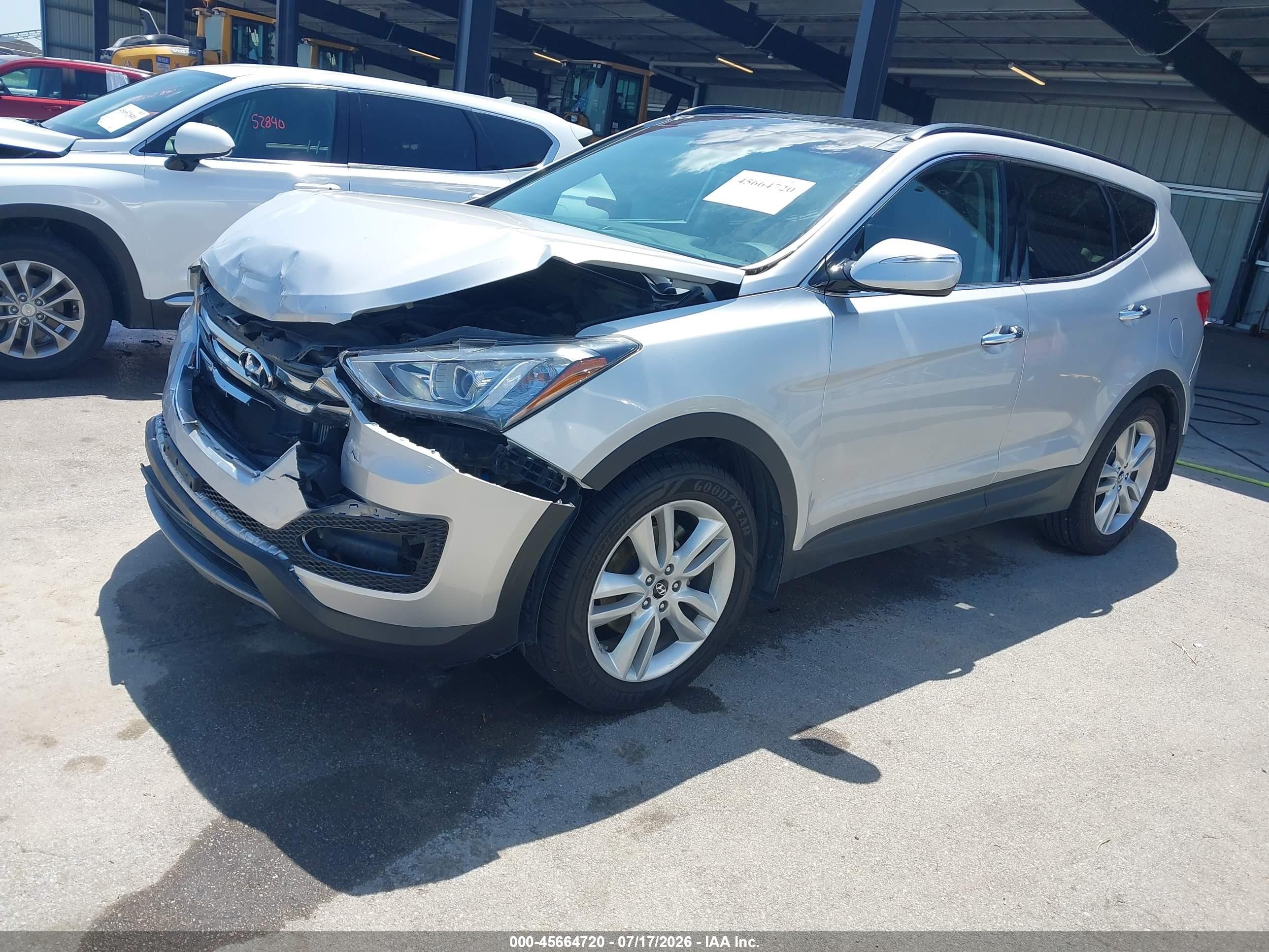 2014 Hyundai Santa Fe Sport 2.0l Turbo Серебряный vin: 5XYZW3LA8EG204798
