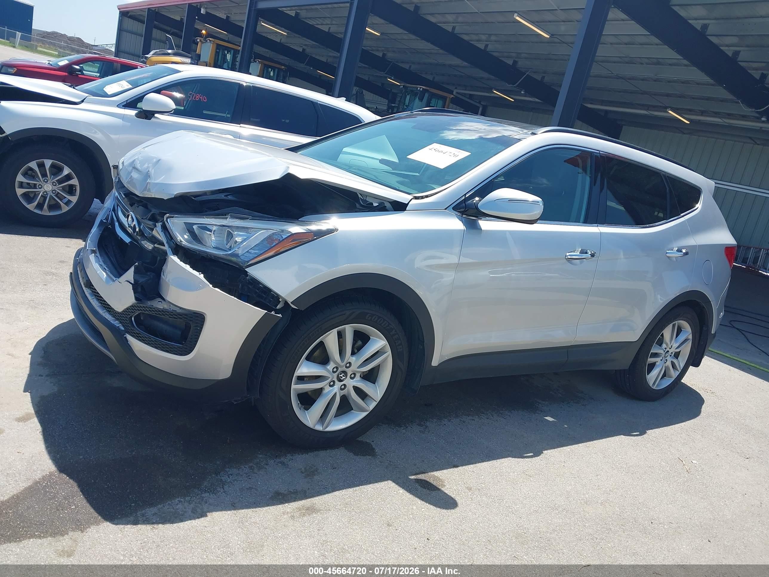 2014 Hyundai Santa Fe Sport 2.0l Turbo Серебряный vin: 5XYZW3LA8EG204798