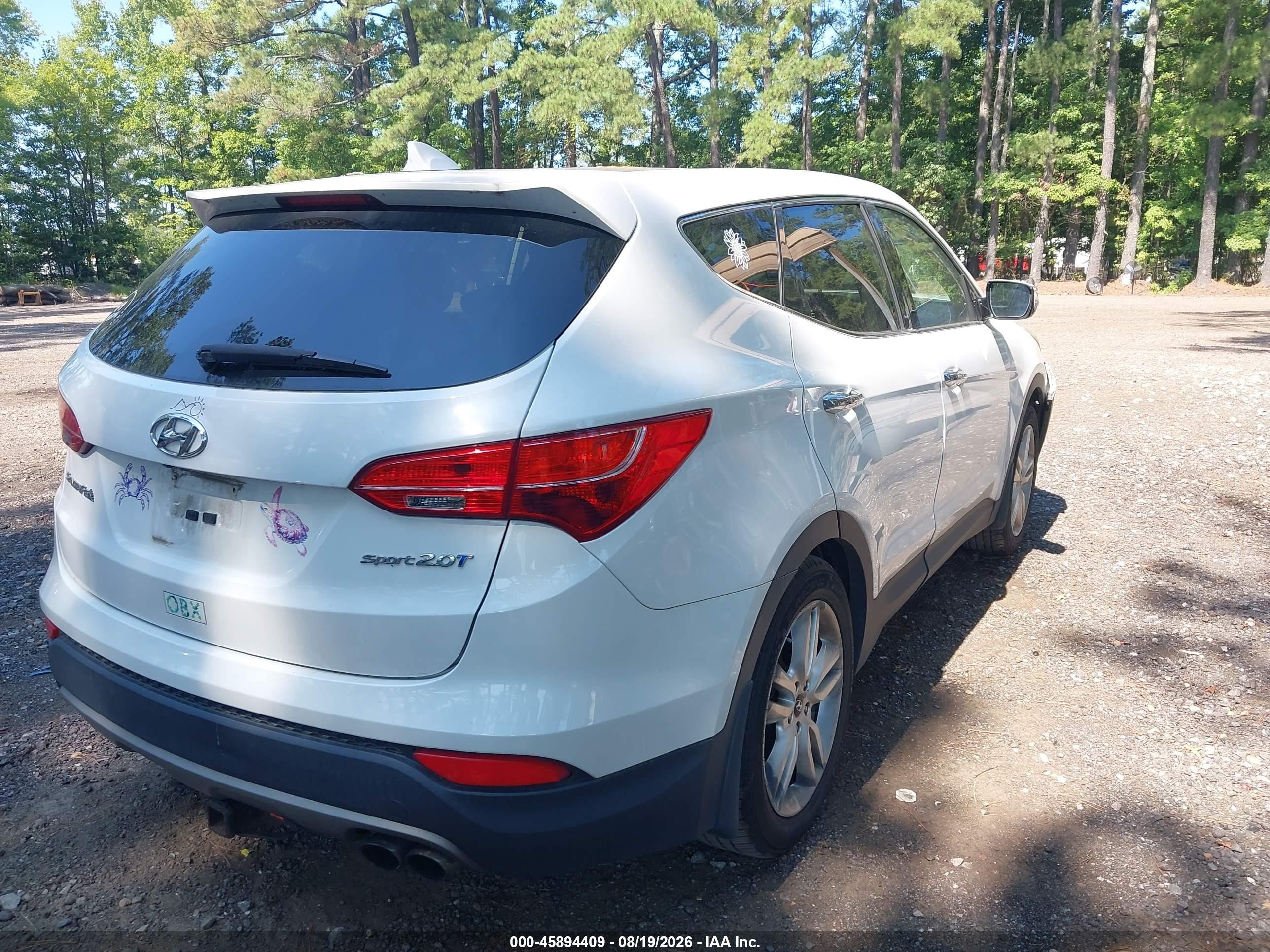 2013 Hyundai Santa Fe Sport 2.0t Белый vin: 5XYZW3LAXDG093086