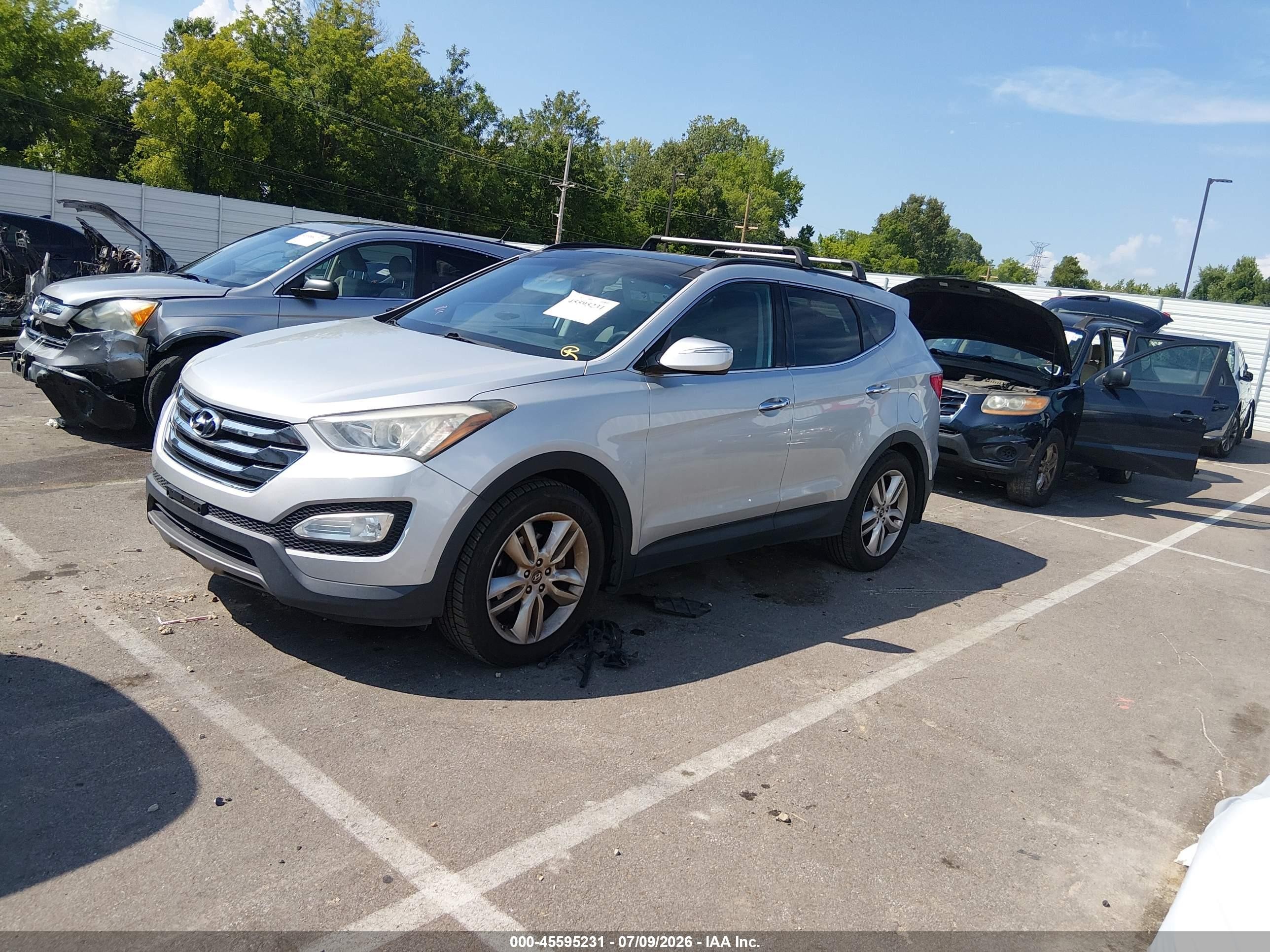 2014 Hyundai Santa Fe Sport 2.0l Turbo Gray vin: 5XYZW3LAXEG202986