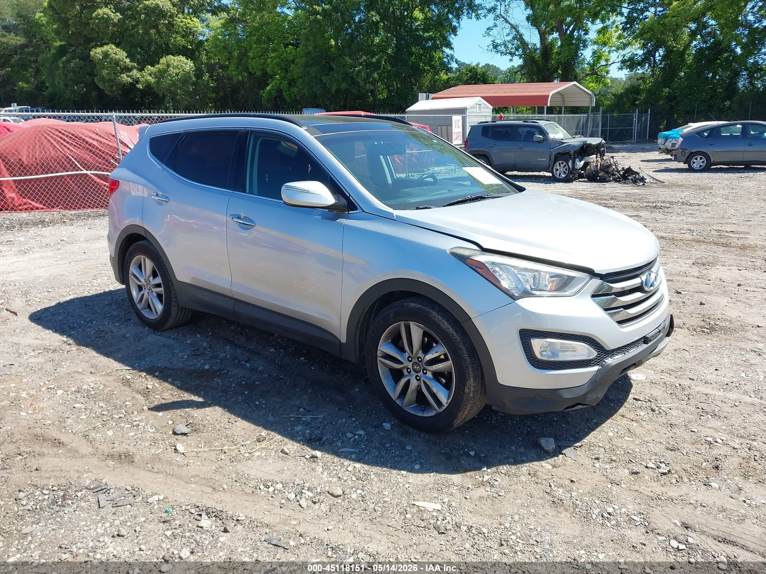 2016 Hyundai Santa Fe Sport 2.0l Turbo Silver vin: 5XYZW4LA0GG367339