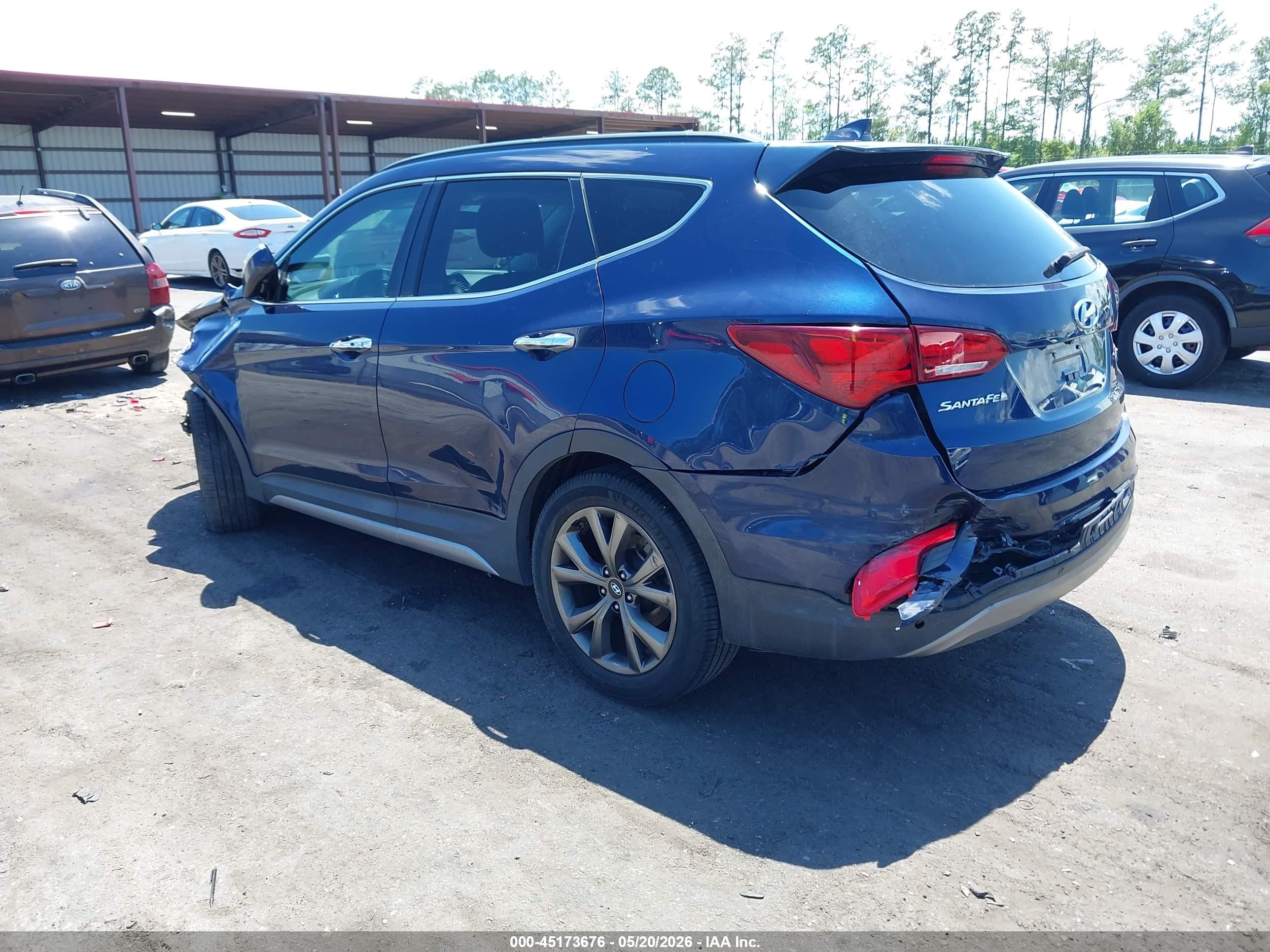 2018 Hyundai Santa Fe Sport 2.0t Ultimate Синий vin: 5XYZW4LA0JG505209