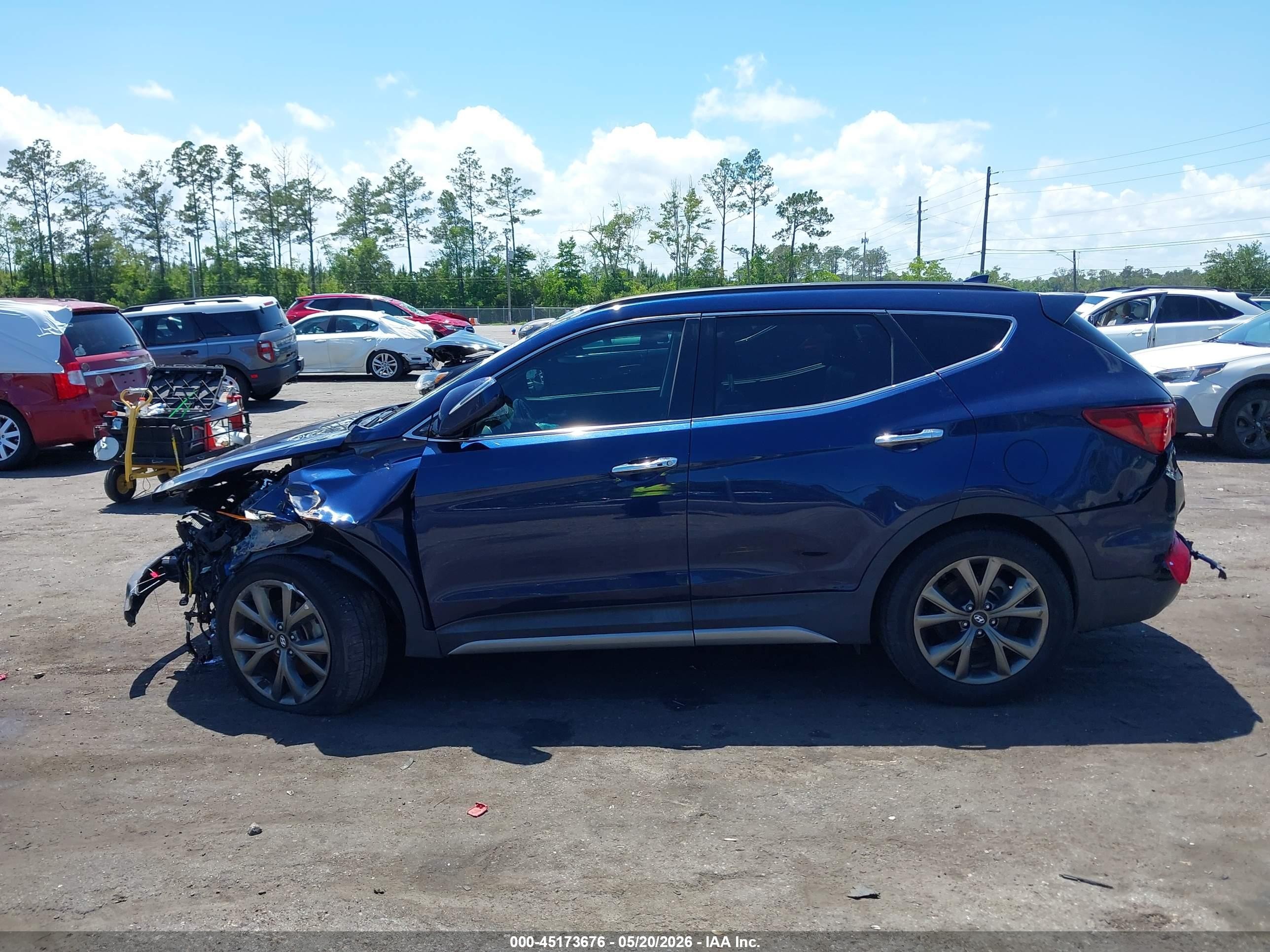 2018 Hyundai Santa Fe Sport 2.0t Ultimate Синий vin: 5XYZW4LA0JG505209