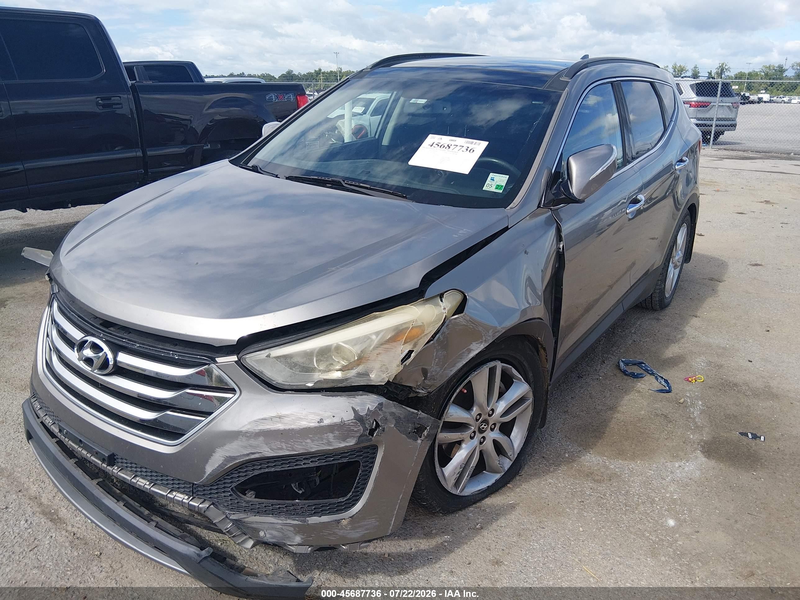 2015 Hyundai Santa Fe Sport 2.0l Turbo Gray vin: 5XYZW4LA1FG238623