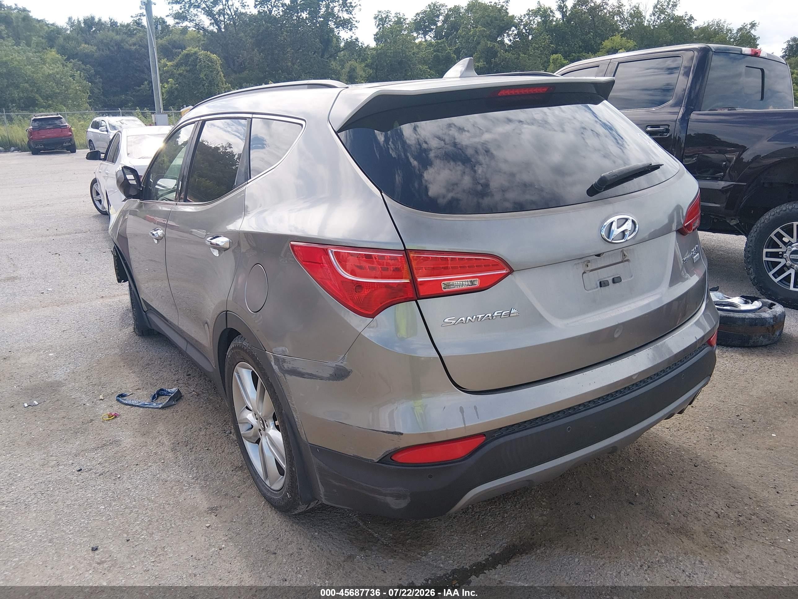 2015 Hyundai Santa Fe Sport 2.0l Turbo Gray vin: 5XYZW4LA1FG238623