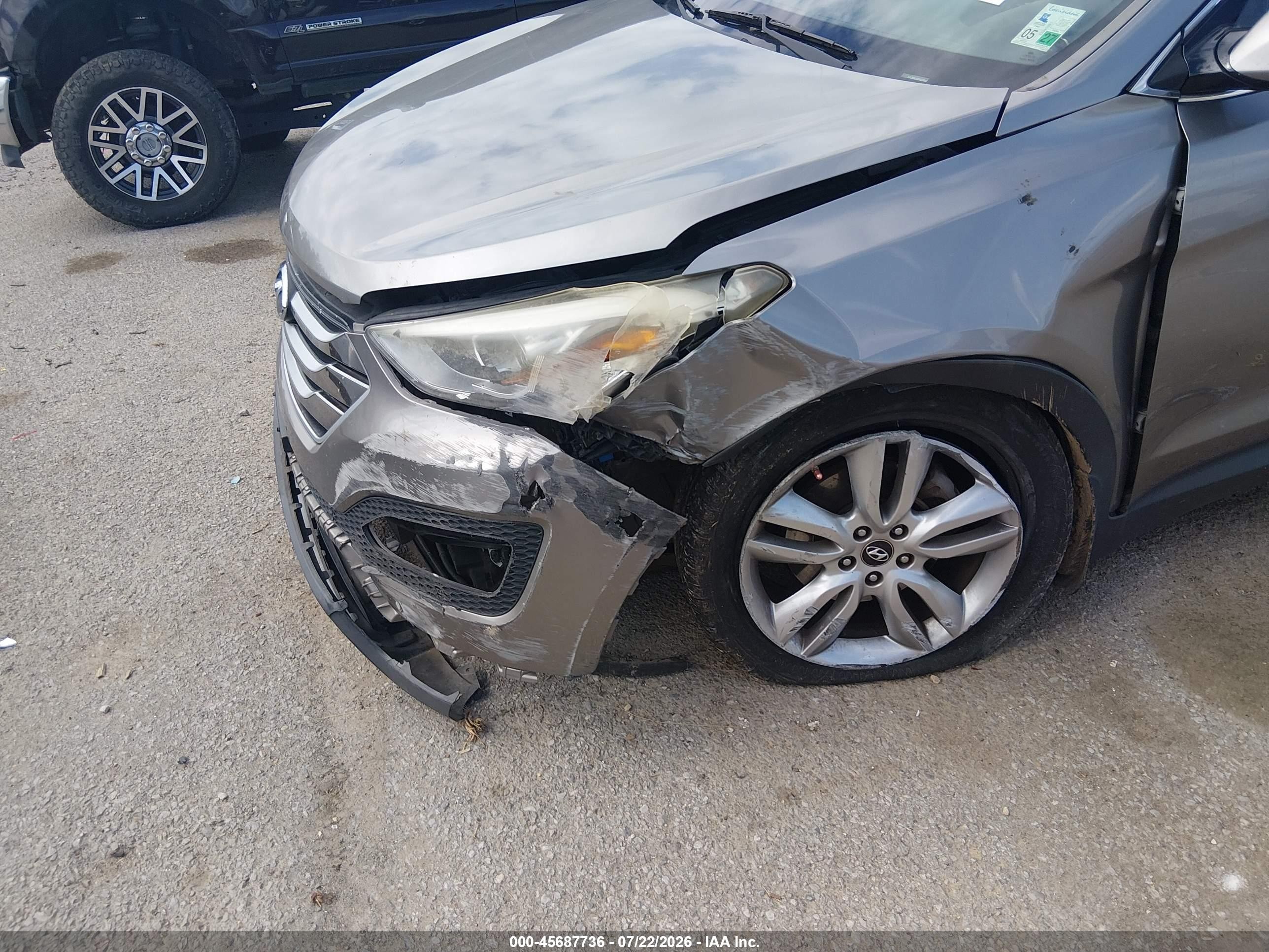 2015 Hyundai Santa Fe Sport 2.0l Turbo Gray vin: 5XYZW4LA1FG238623
