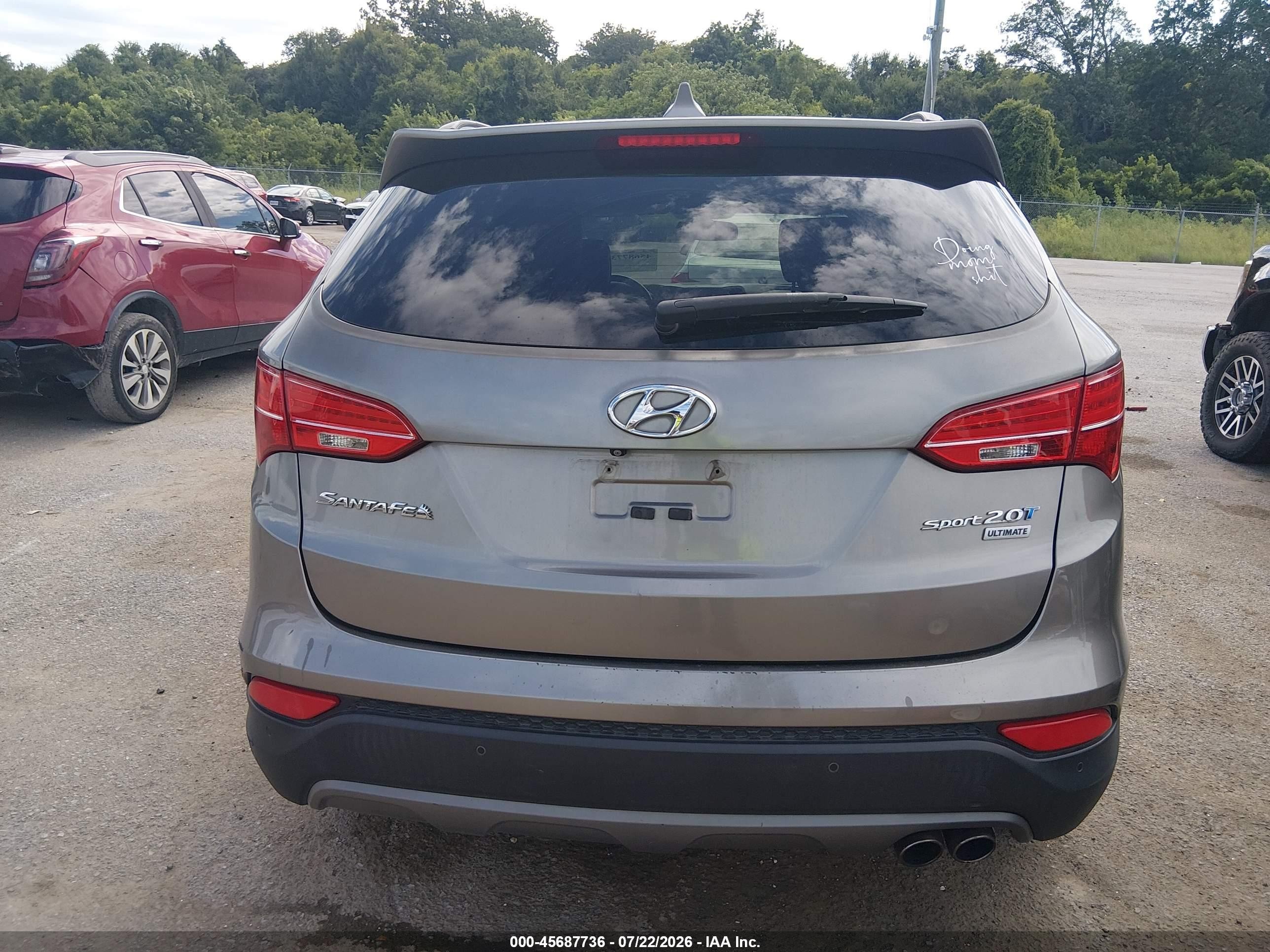 2015 Hyundai Santa Fe Sport 2.0l Turbo Gray vin: 5XYZW4LA1FG238623