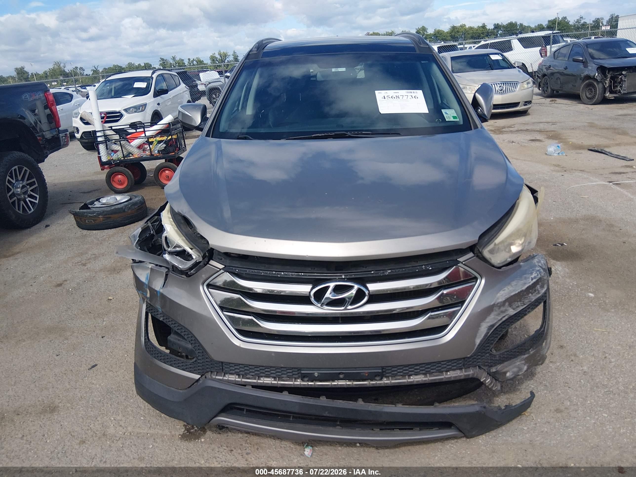 2015 Hyundai Santa Fe Sport 2.0l Turbo Gray vin: 5XYZW4LA1FG238623