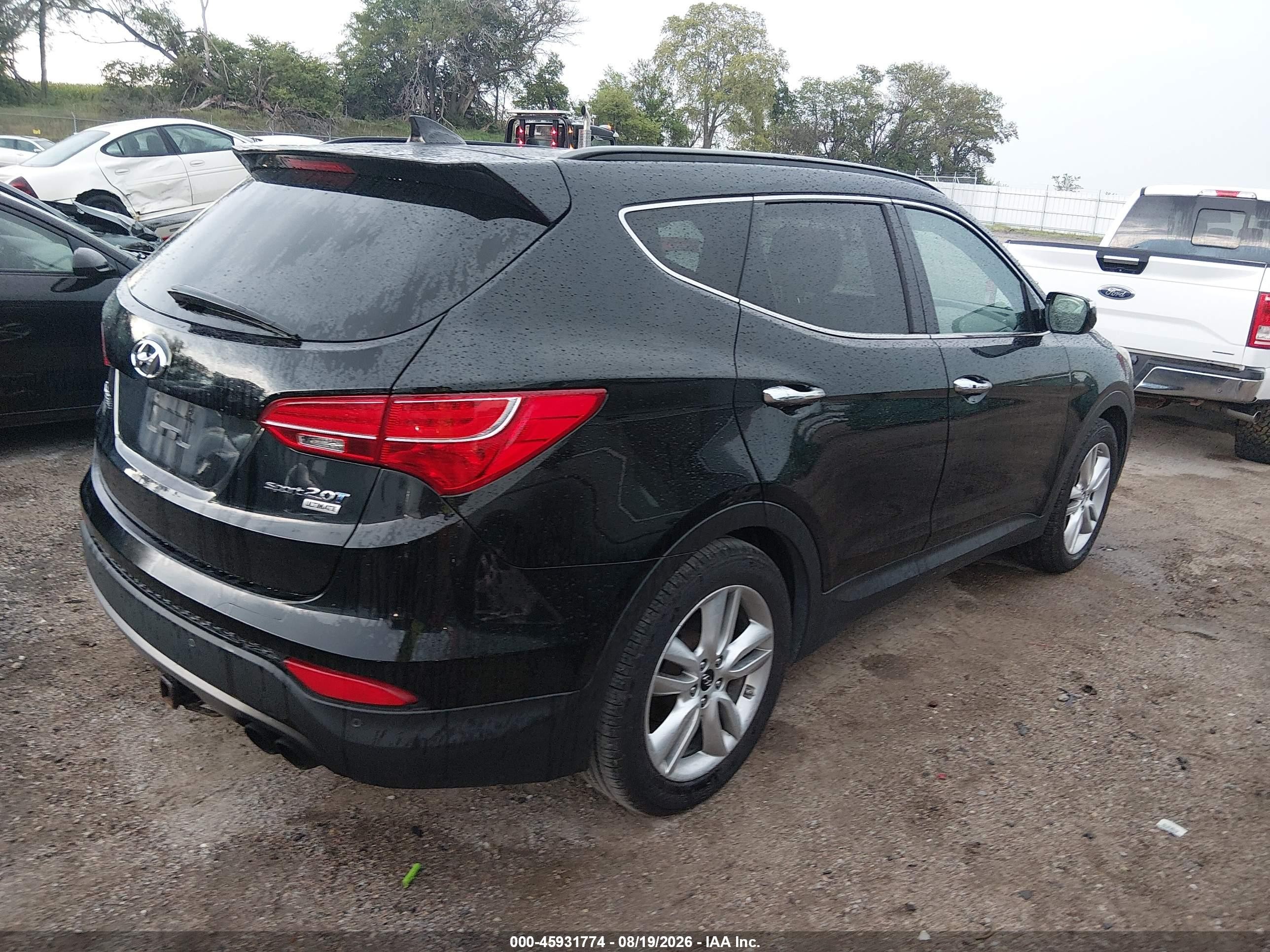 2015 Hyundai Santa Fe Sport 2.0l Turbo Black vin: 5XYZW4LA1FG305317