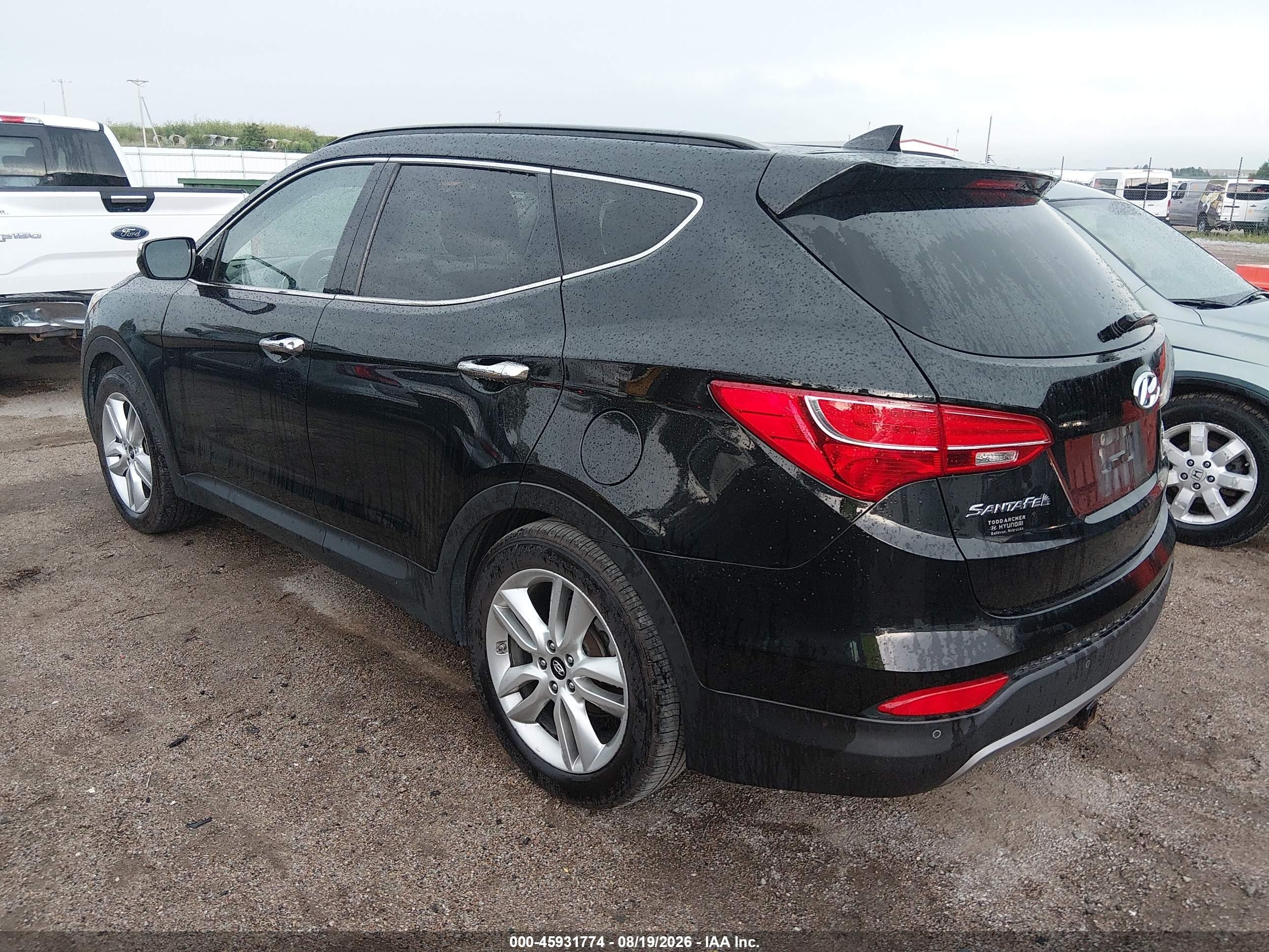 2015 Hyundai Santa Fe Sport 2.0l Turbo Black vin: 5XYZW4LA1FG305317