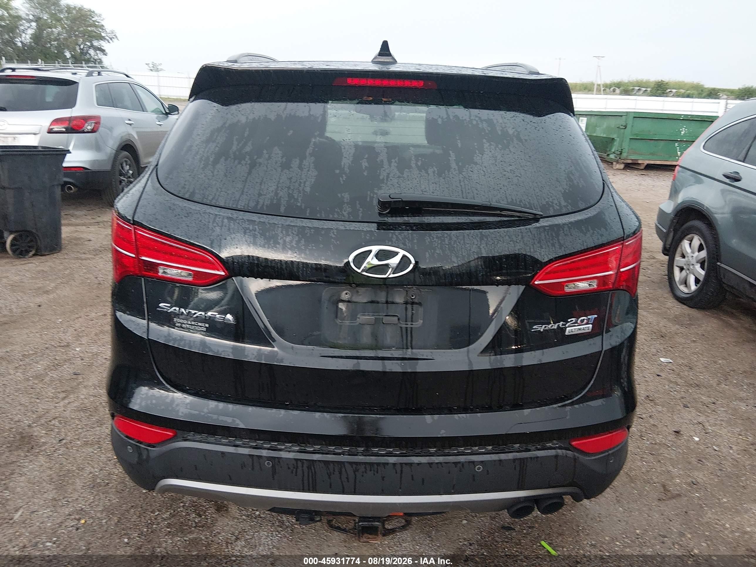 2015 Hyundai Santa Fe Sport 2.0l Turbo Black vin: 5XYZW4LA1FG305317