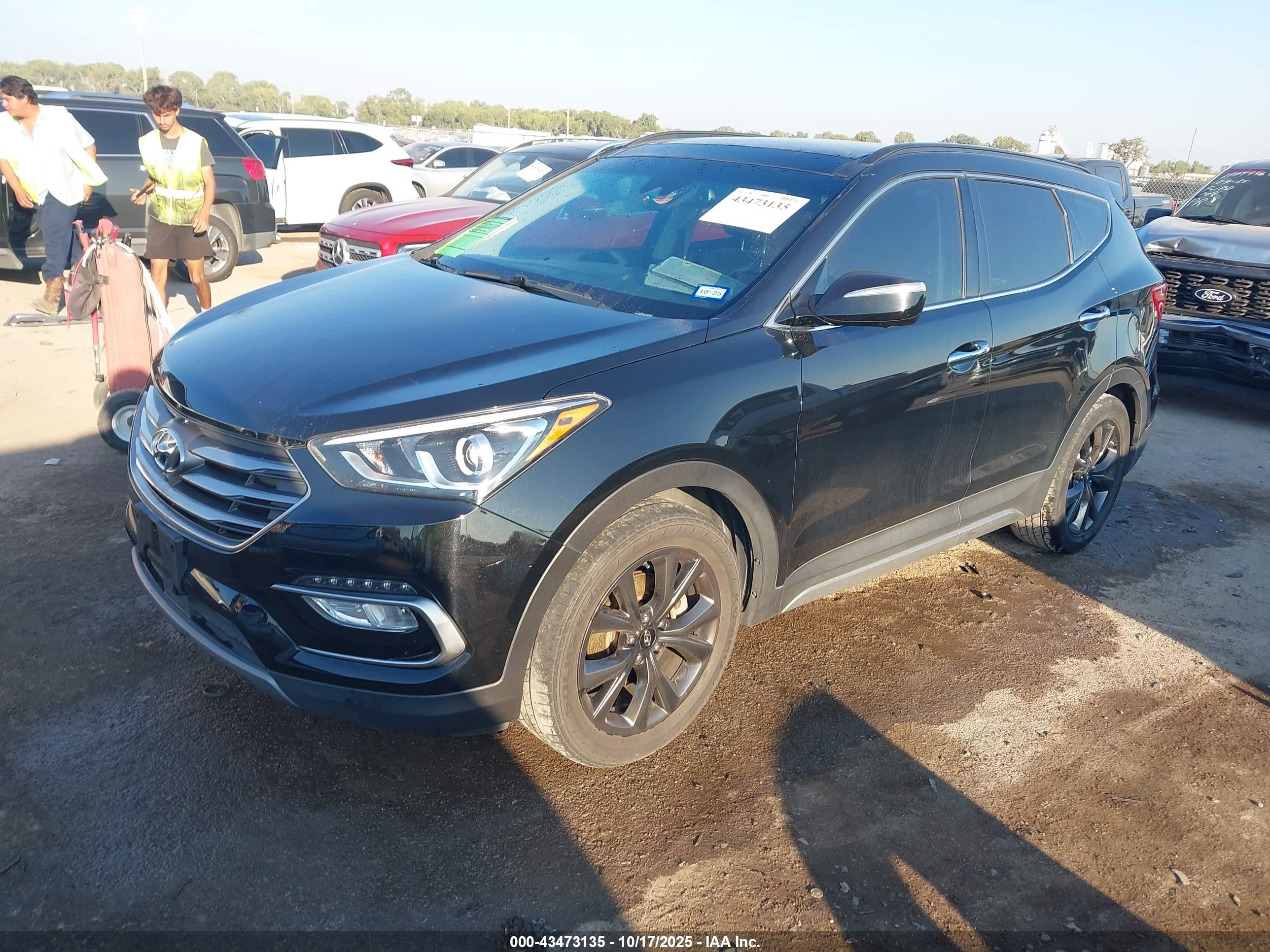 2018 Hyundai Santa Fe Sport 2.0t Ultimate Черный vin: 5XYZW4LA1JG534802